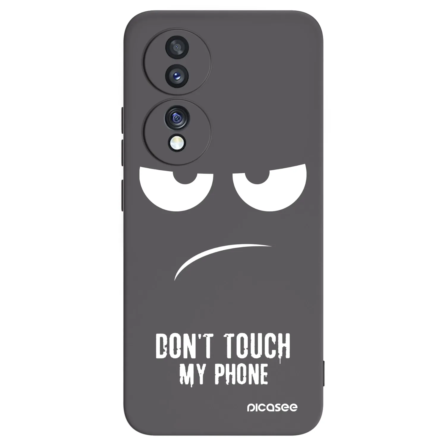Picasee crna silikonska maskica za Honor 70 - Don't Touch My Phone