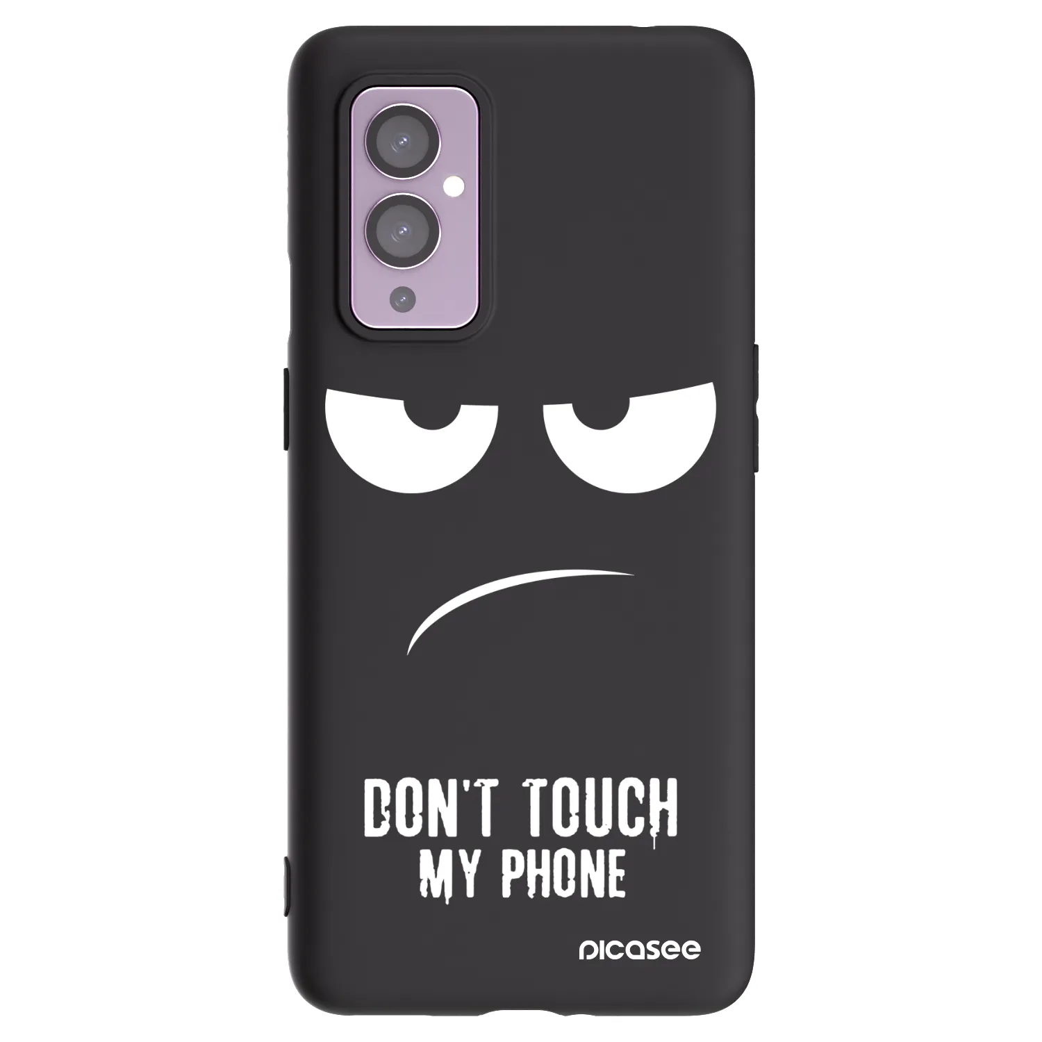 Picasee crna silikonska maskica za OnePlus 9 - Don't Touch My Phone
