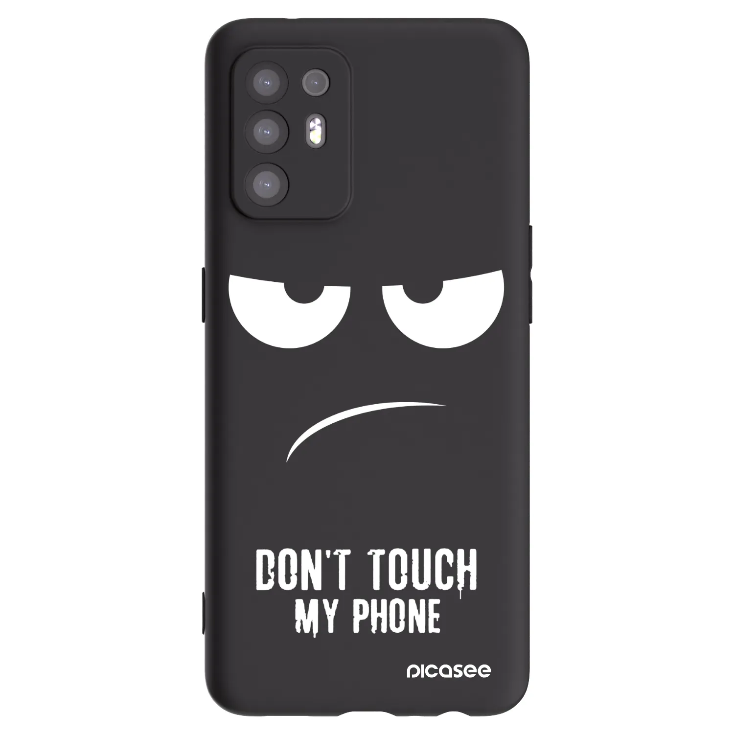Picasee crna silikonska maskica za OPPO A94 5G - Don't Touch My Phone