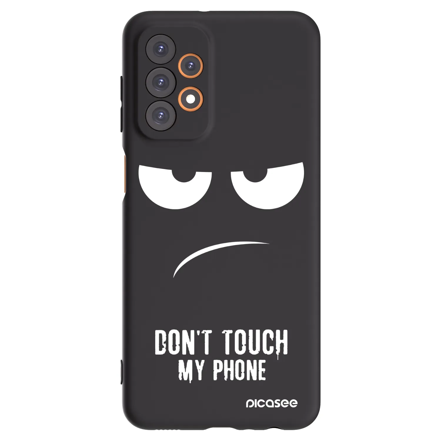 Picasee crna silikonska maskica za Samsung Galaxy A23 A235F 4G - Don't Touch My Phone