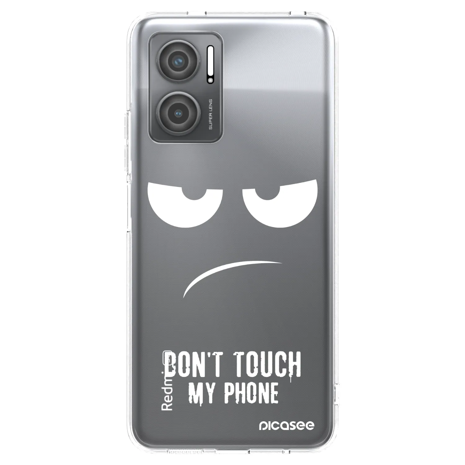 Picasee silikonska prozirna maskica za Xiaomi Redmi 10 5G - Don't Touch My Phone