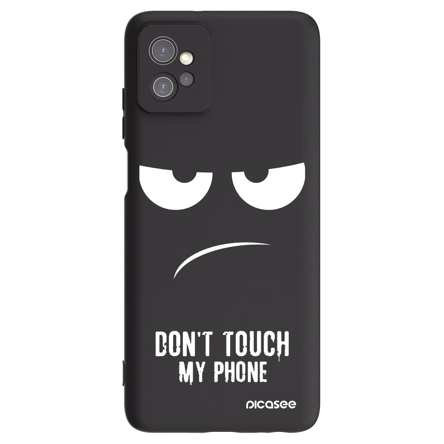 Picasee crna silikonska maskica za Motorola Moto G32 - Don't Touch My Phone