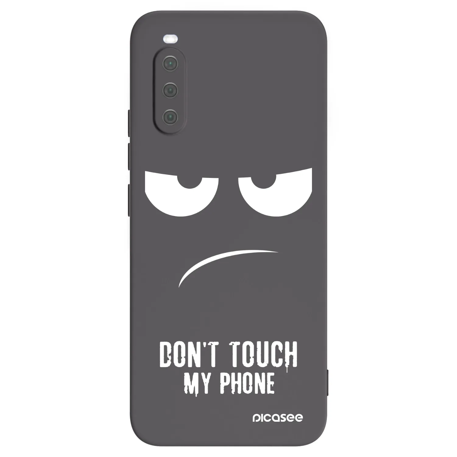 Picasee crna silikonska maskica za Sony Xperia 10 III - Don't Touch My Phone