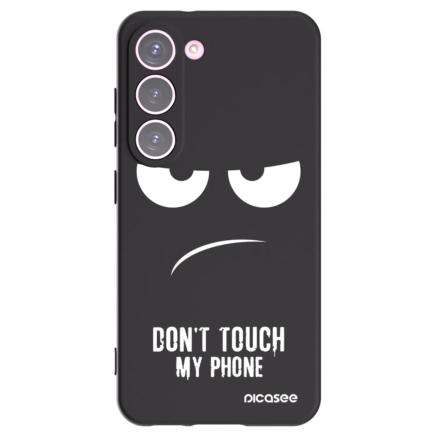 Picasee crna silikonska maskica za Samsung Galaxy S23 5G - Don't Touch My Phone