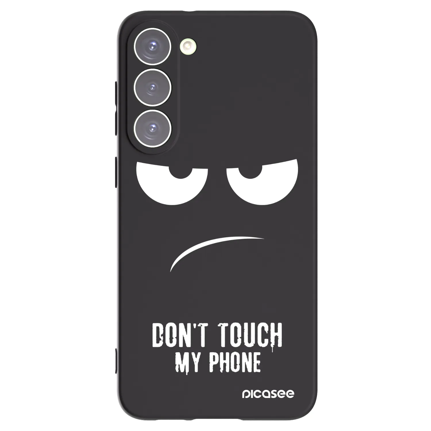 Picasee crna silikonska maskica za Samsung Galaxy S23+ 5G - Don't Touch My Phone
