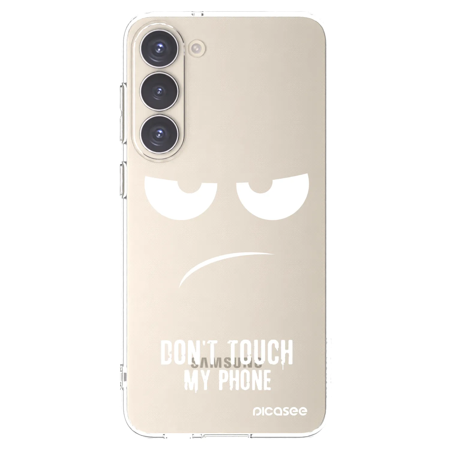 Picasee silikonska prozirna maskica za Samsung Galaxy S23+ 5G - Don't Touch My Phone