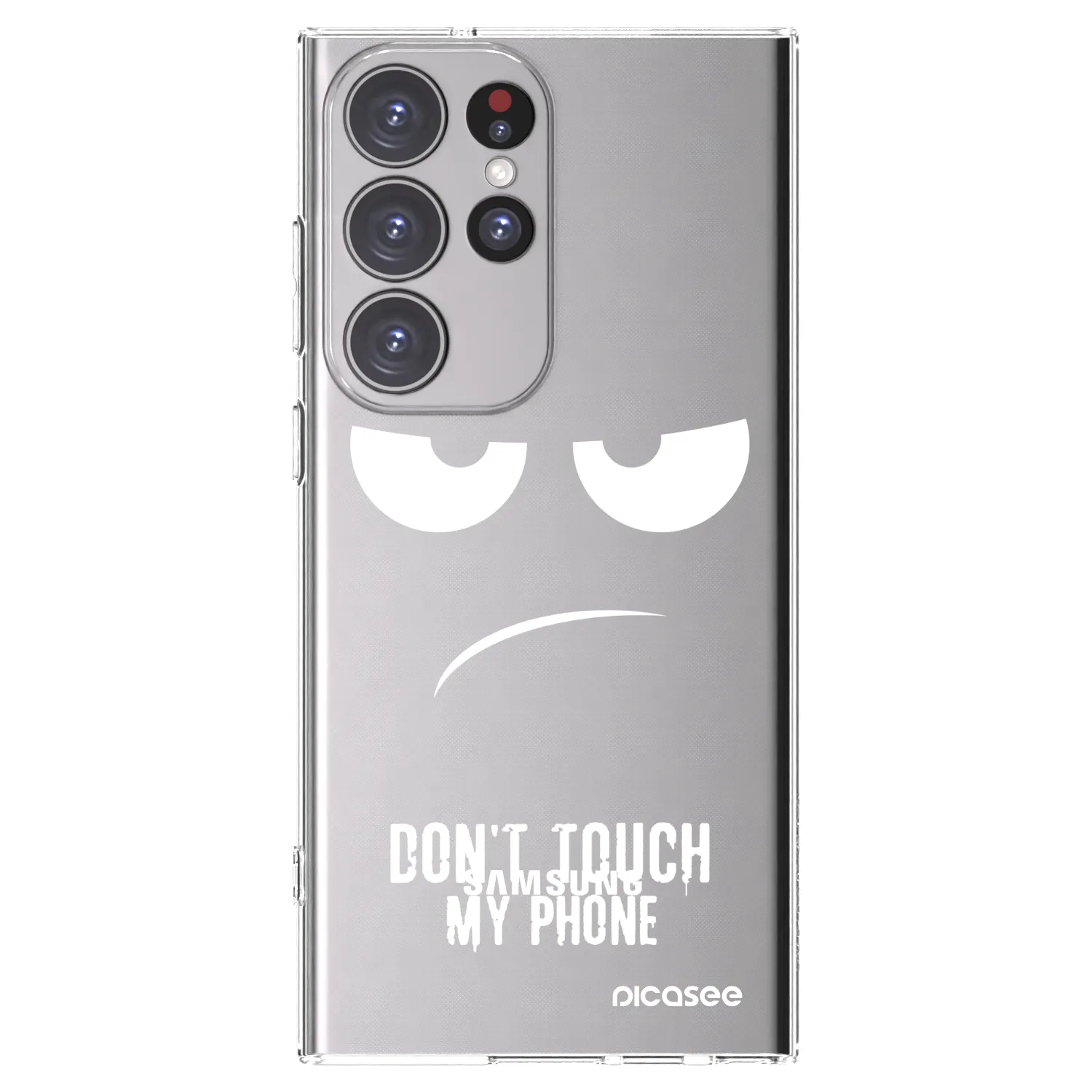 Picasee silikonska prozirna maskica za Samsung Galaxy S23 Ultra 5G - Don't Touch My Phone