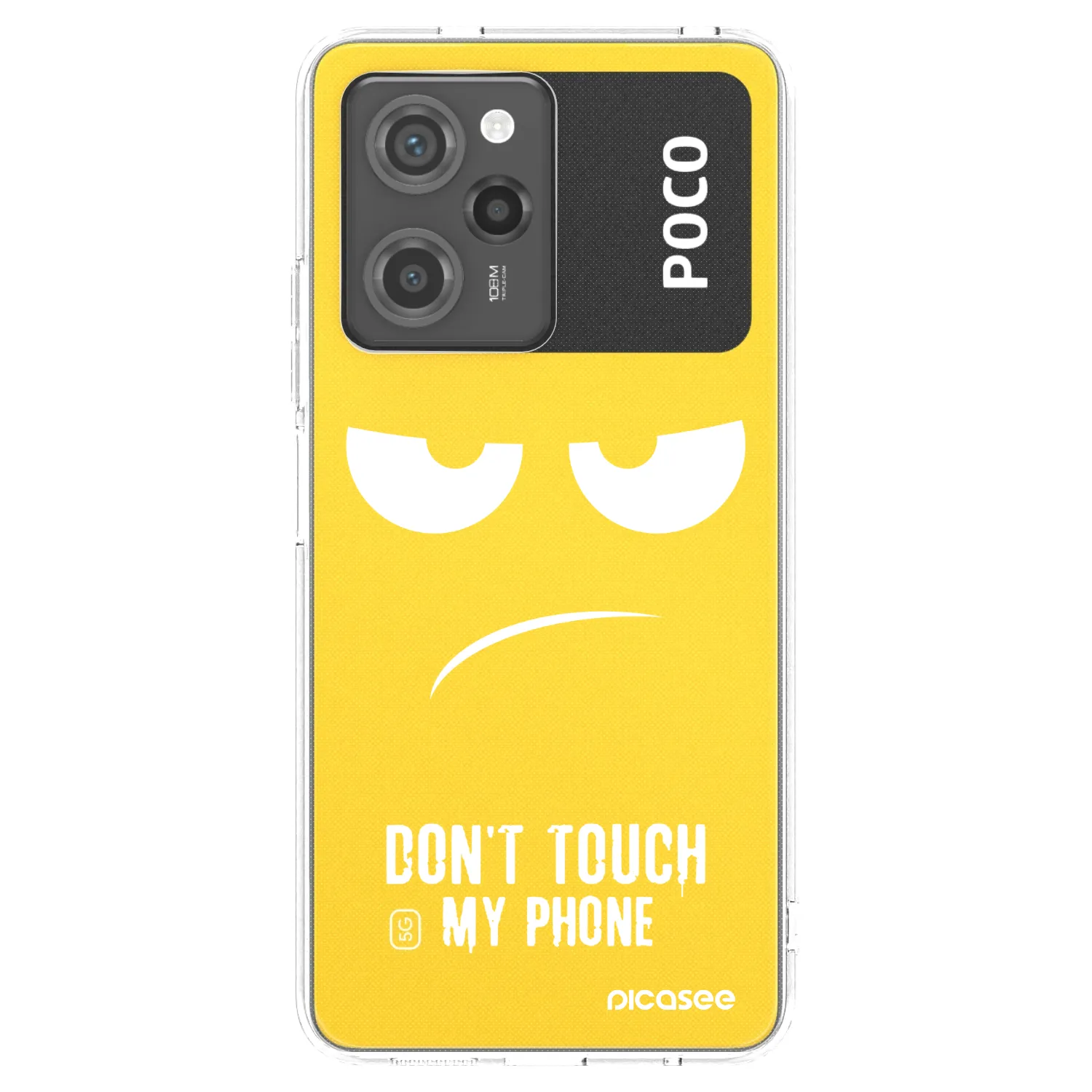 Picasee silikonska prozirna maskica za Xiaomi Poco X5 Pro - Don't Touch My Phone