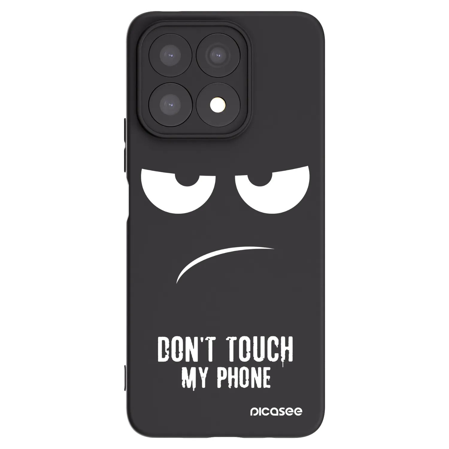 Picasee crna silikonska maskica za Honor X8a - Don't Touch My Phone