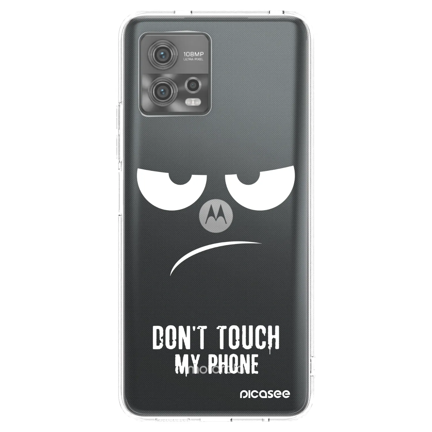 Picasee silikonska prozirna maskica za Motorola Moto G72 - Don't Touch My Phone