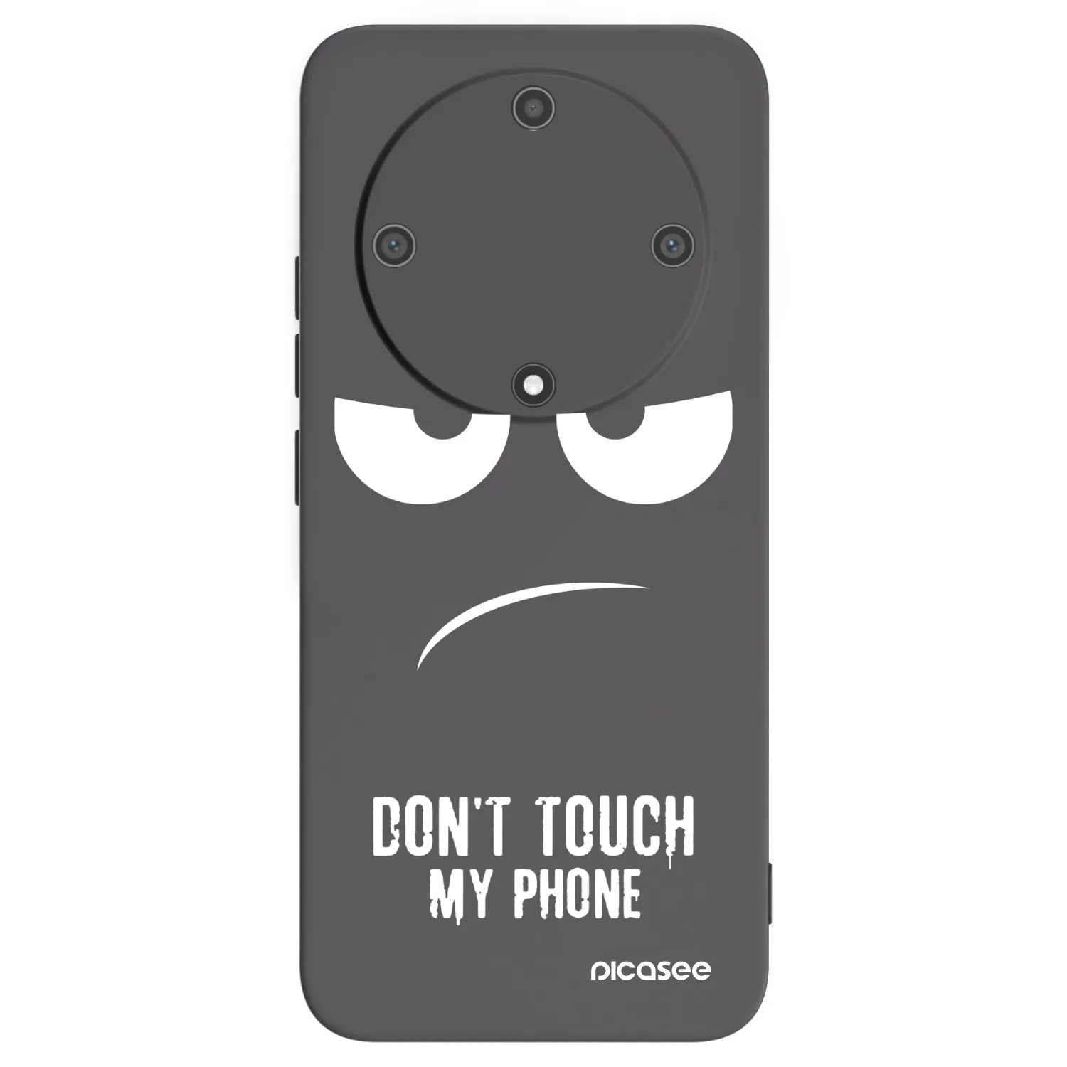 Picasee crna silikonska maskica za Honor Magic5 Lite 5G - Don't Touch My Phone