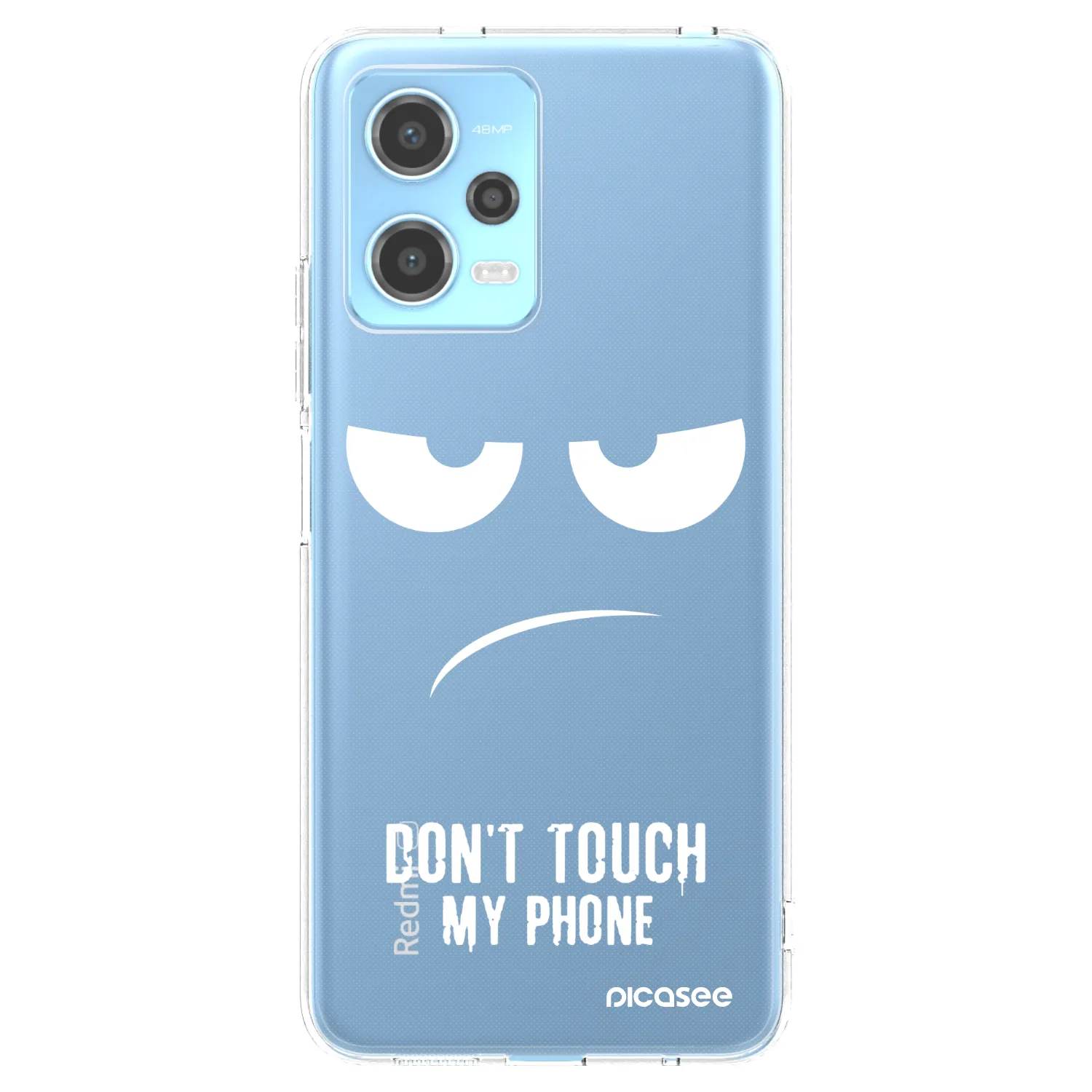 Picasee silikonska prozirna maskica za Xiaomi Redmi Note 12 5G - Don't Touch My Phone
