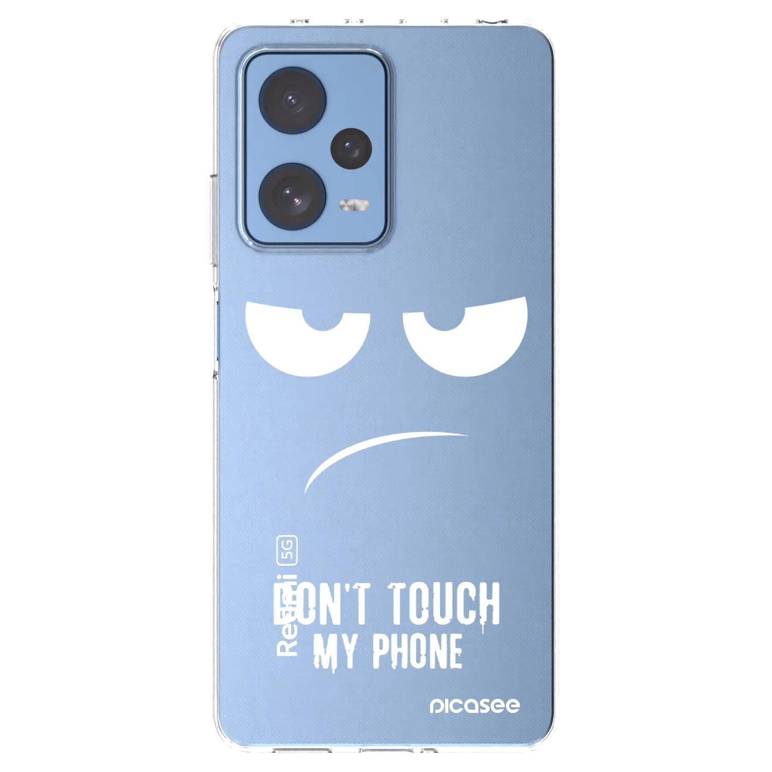 Picasee silikonska prozirna maskica za Xiaomi Redmi Note 12 Pro 5G - Don't Touch My Phone