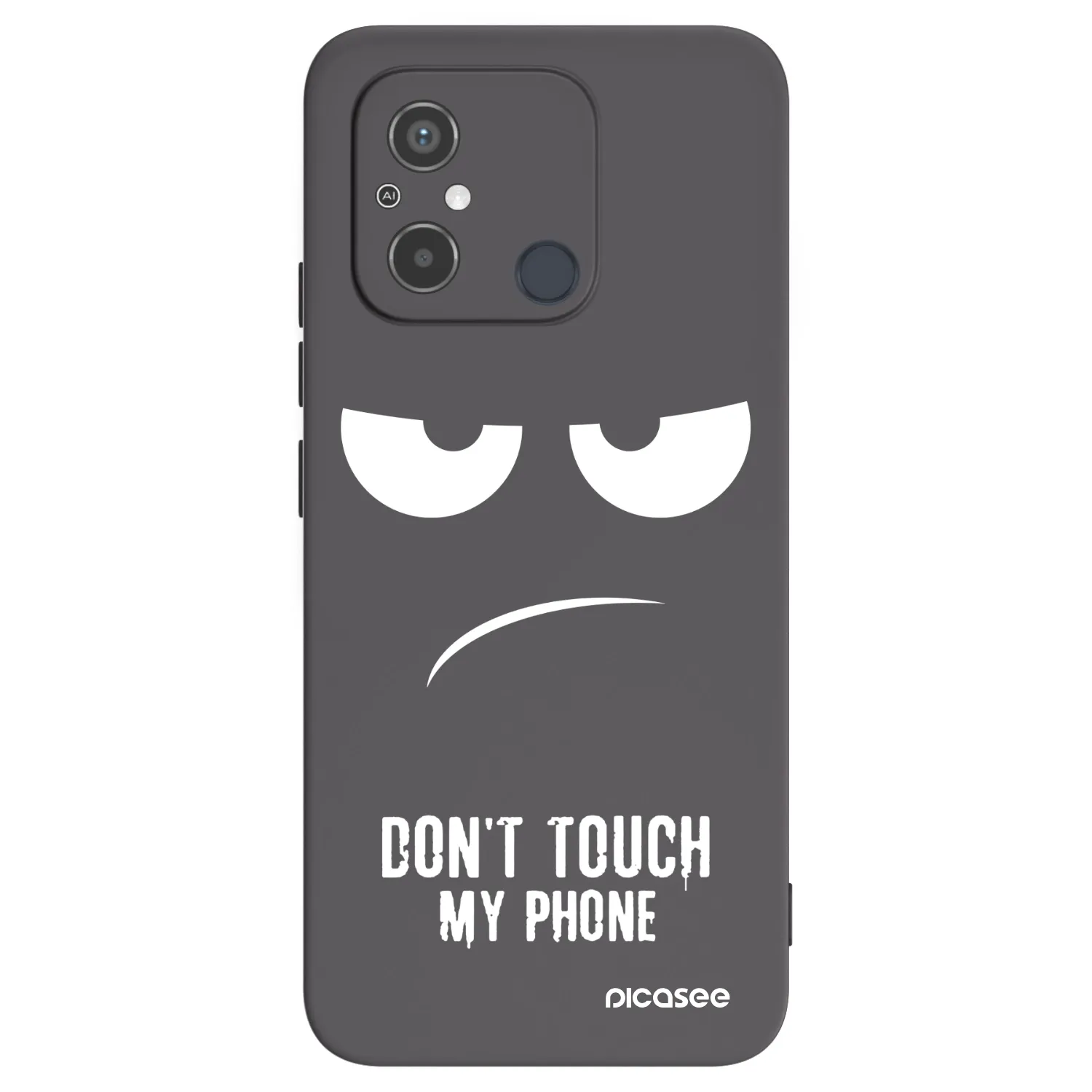 Picasee crna silikonska maskica za Xiaomi Redmi 12C - Don't Touch My Phone