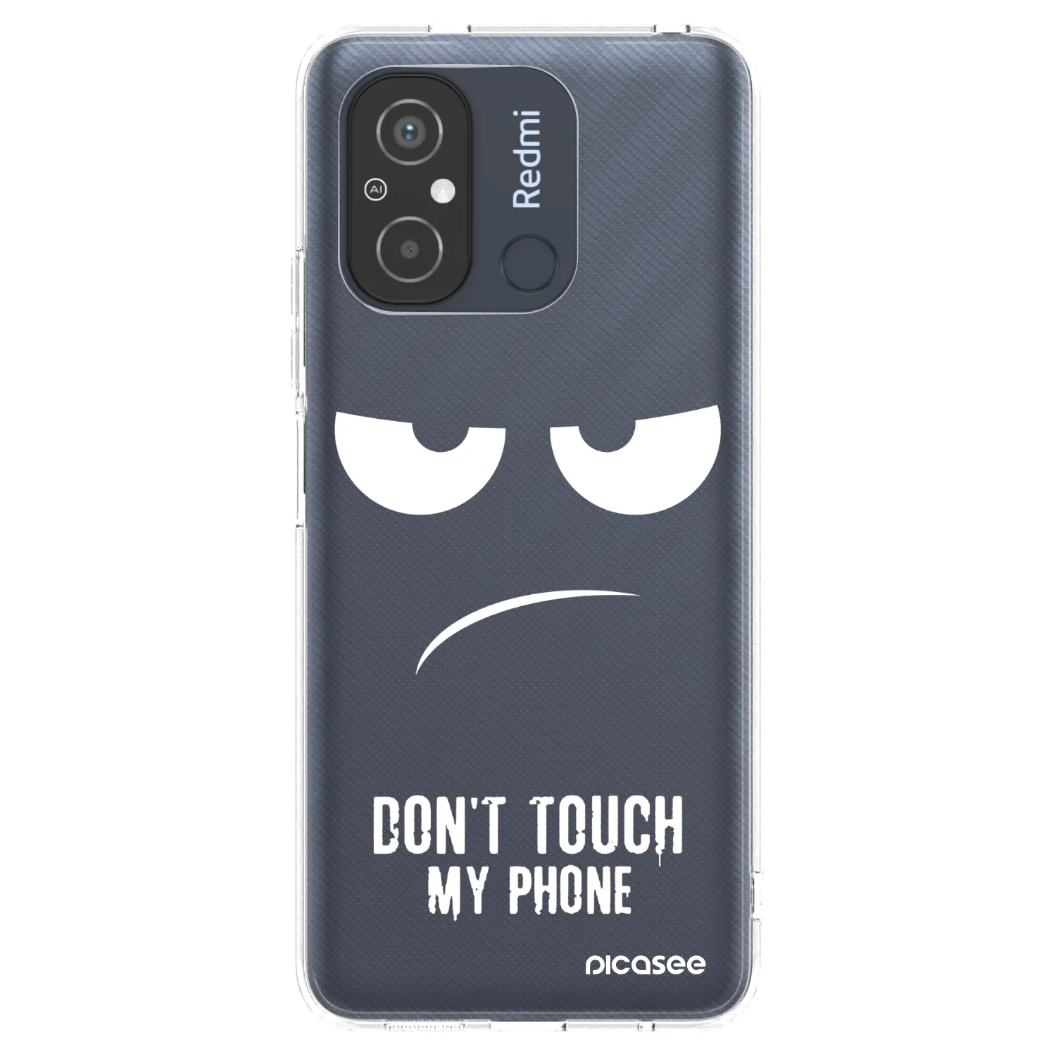 Picasee silikonska prozirna maskica za Xiaomi Redmi 12C - Don't Touch My Phone