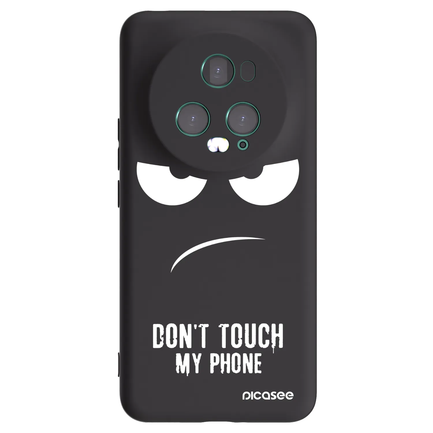 Picasee crna silikonska maskica za Honor Magic5 Pro - Don't Touch My Phone