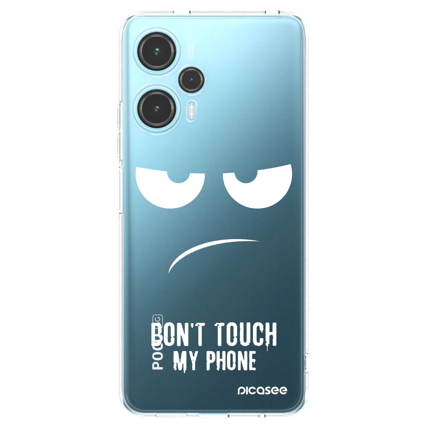 Picasee silikonska prozirna maskica za Xiaomi Poco F5 - Don't Touch My Phone