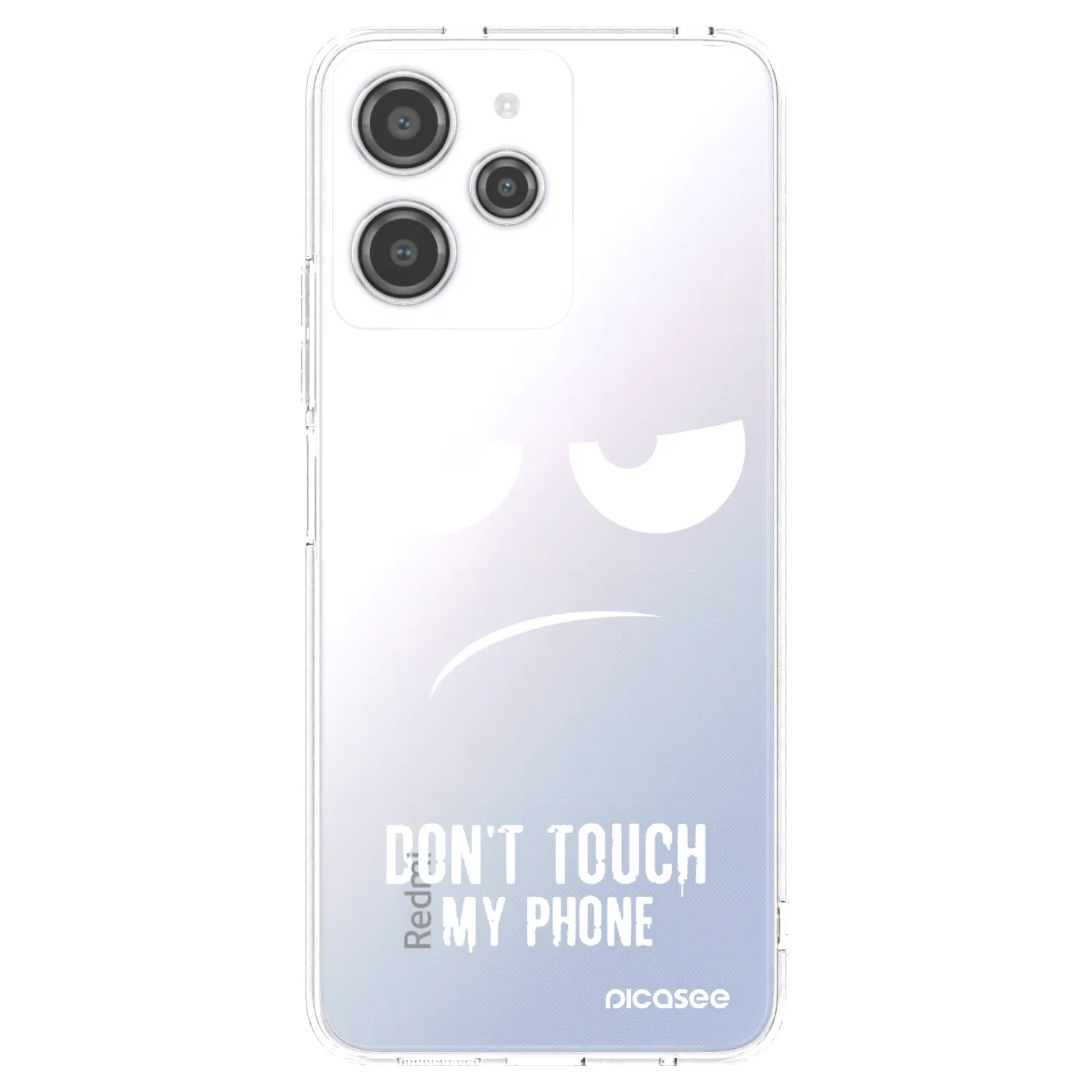 Picasee silikonska prozirna maskica za Xiaomi Redmi 12 4G - Don't Touch My Phone