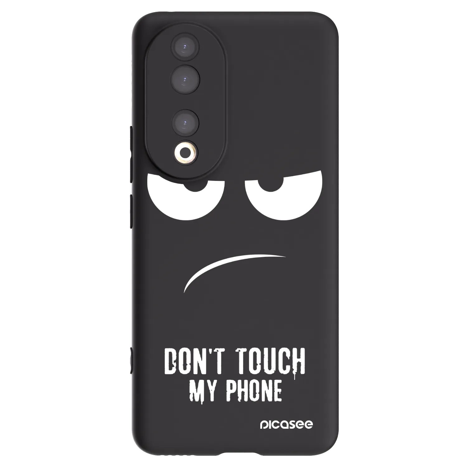 Picasee crna silikonska maskica za Honor 90 5G - Don't Touch My Phone