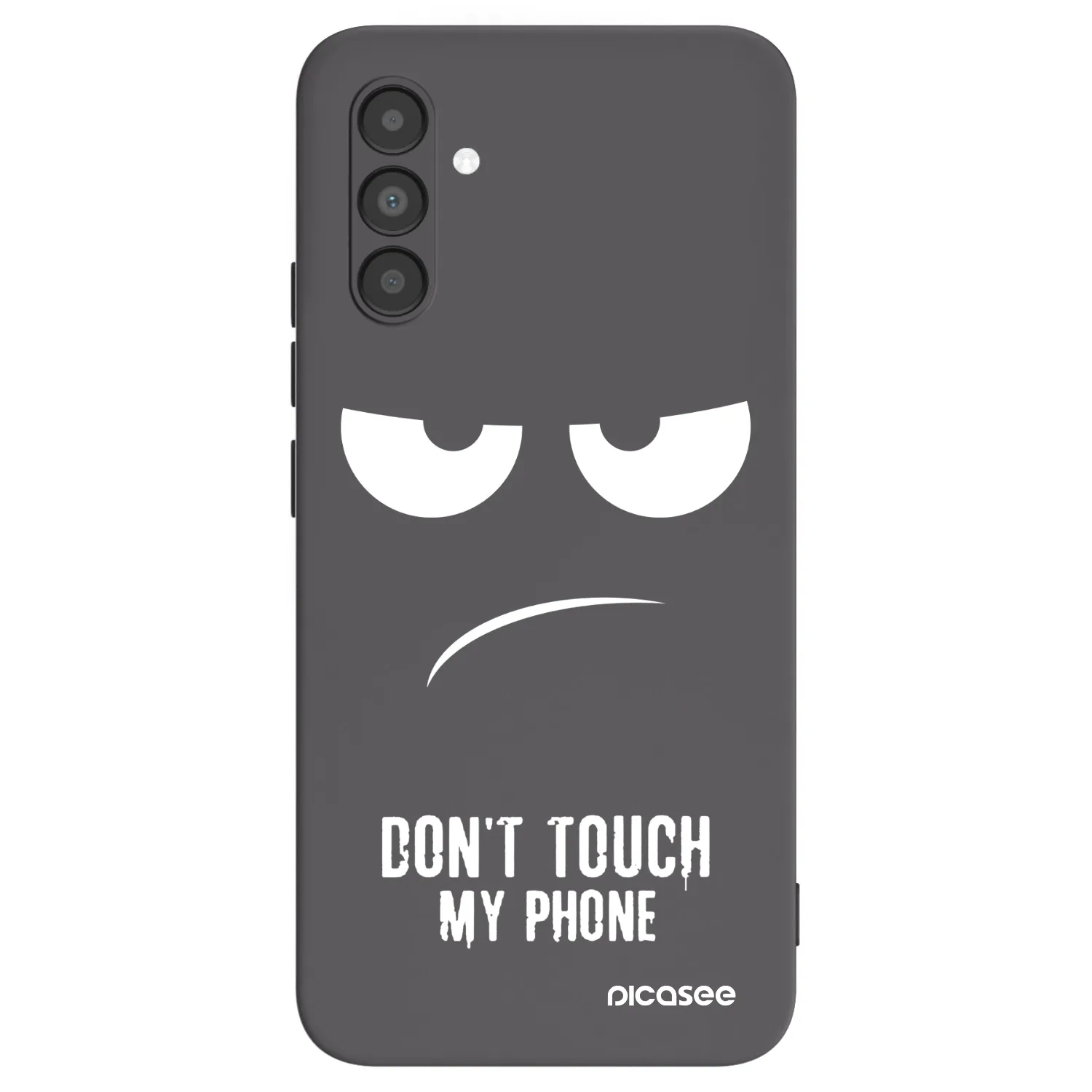 Picasee crna silikonska maskica za Samsung Galaxy A04s A047F - Don't Touch My Phone
