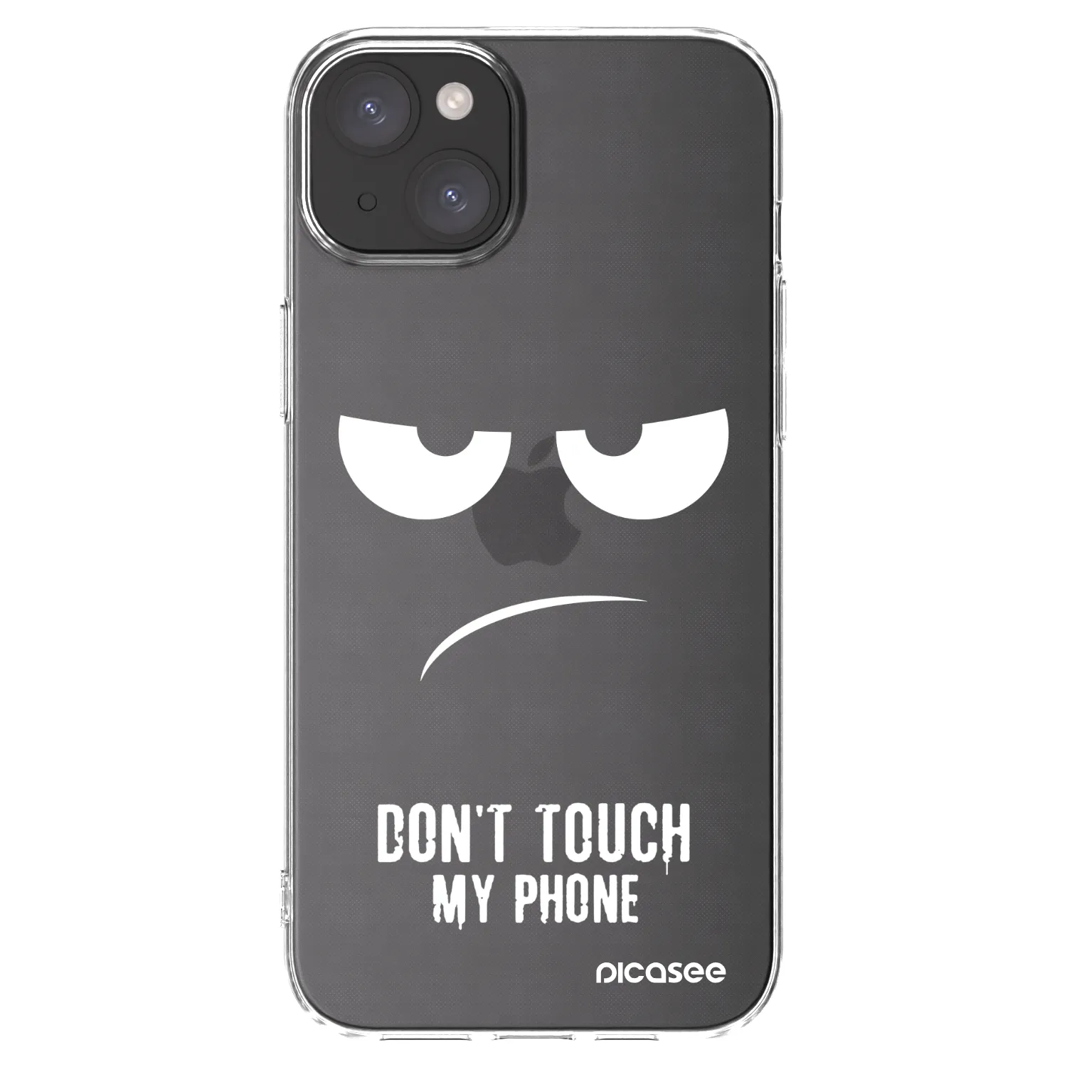 Picasee silikonska prozirna maskica za Apple iPhone 15 Plus - Don't Touch My Phone