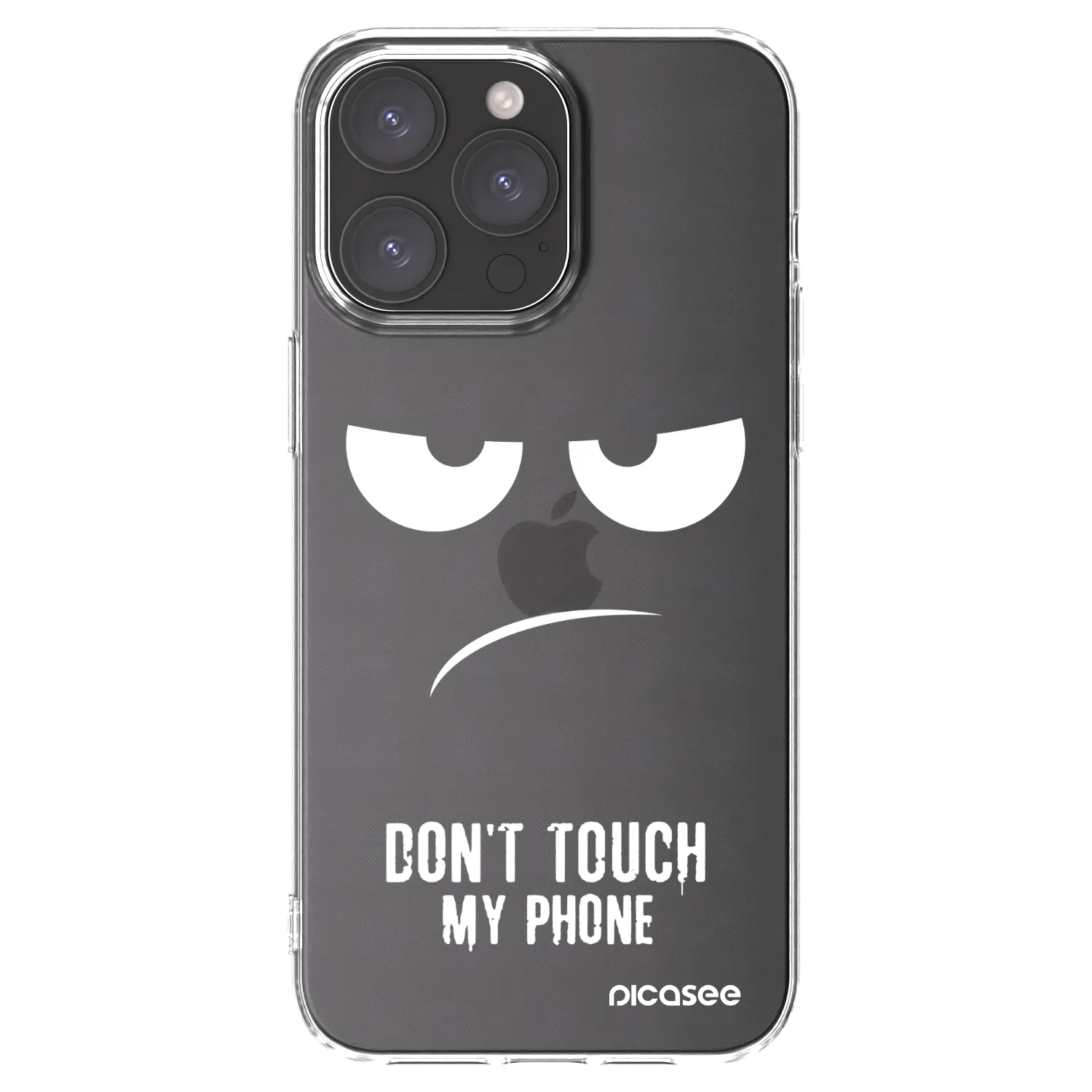 Picasee silikonska prozirna maskica za Apple iPhone 15 Pro Max - Don't Touch My Phone