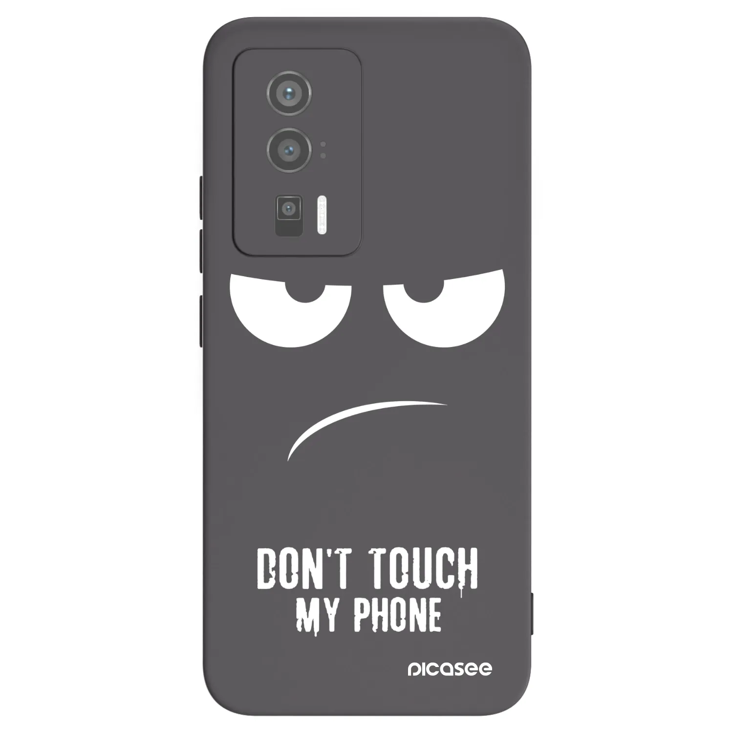 Picasee crna silikonska maskica za Xiaomi Poco F5 Pro 5G - Don't Touch My Phone
