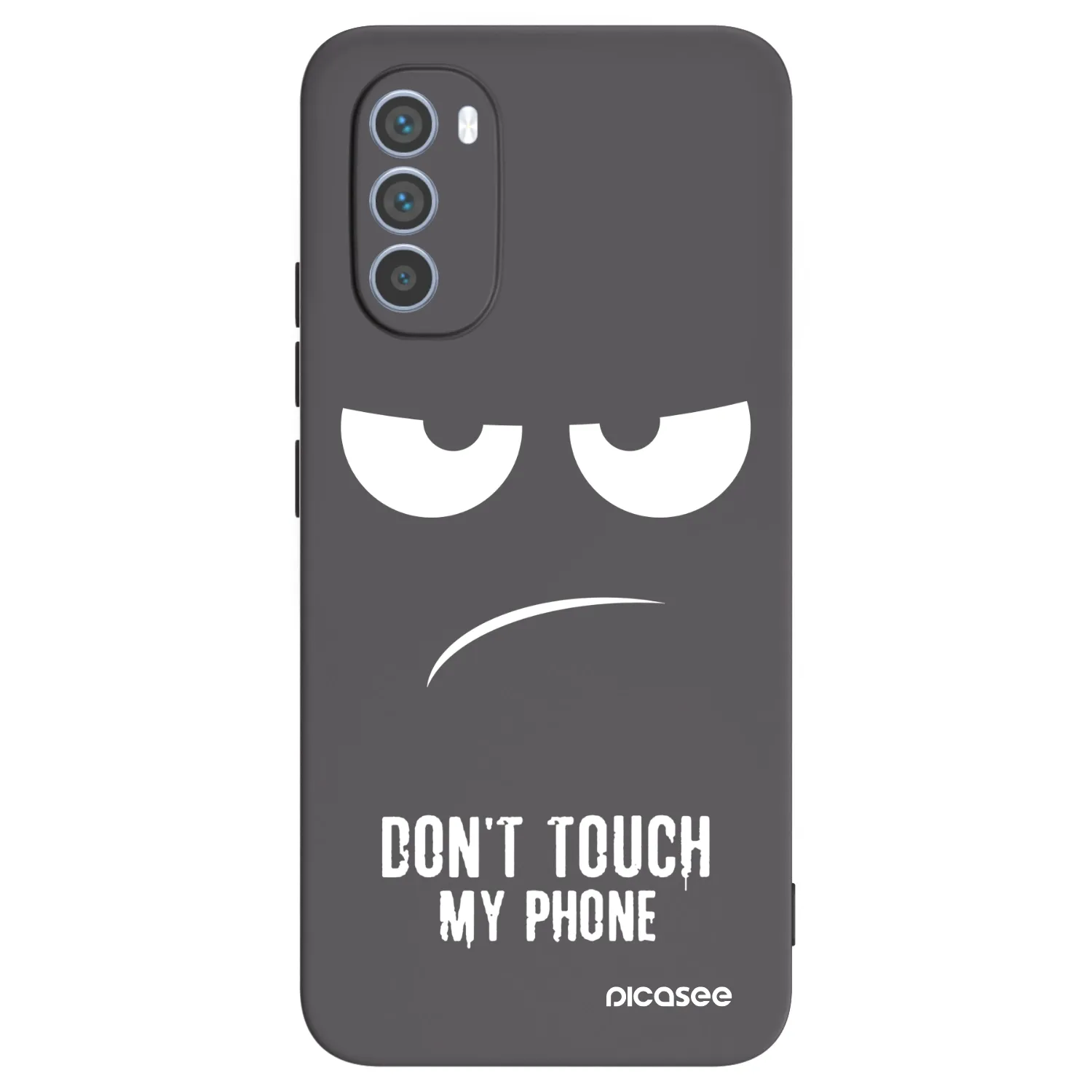 Picasee crna silikonska maskica za Motorola Moto G62 - Don't Touch My Phone