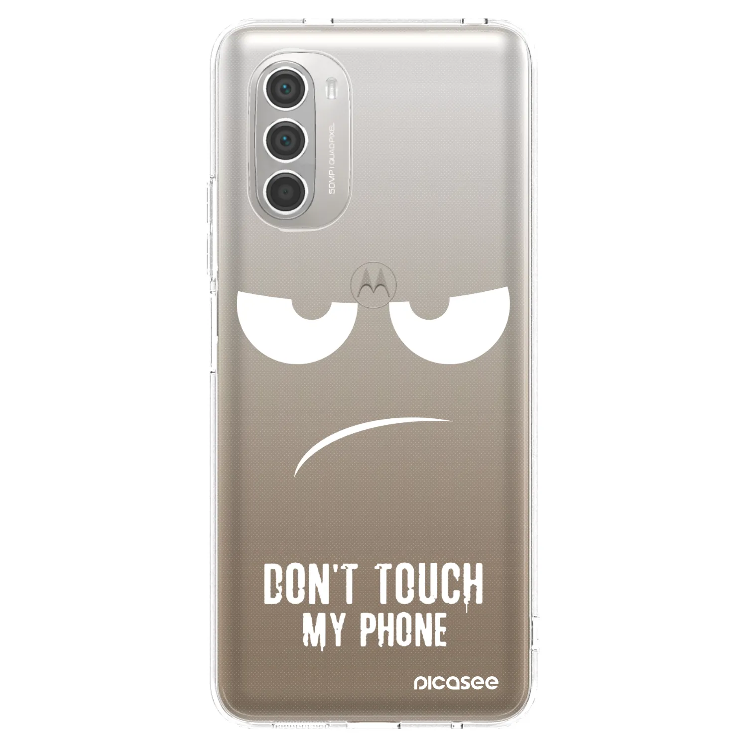 Picasee silikonska prozirna maskica za Motorola Moto G51 - Don't Touch My Phone