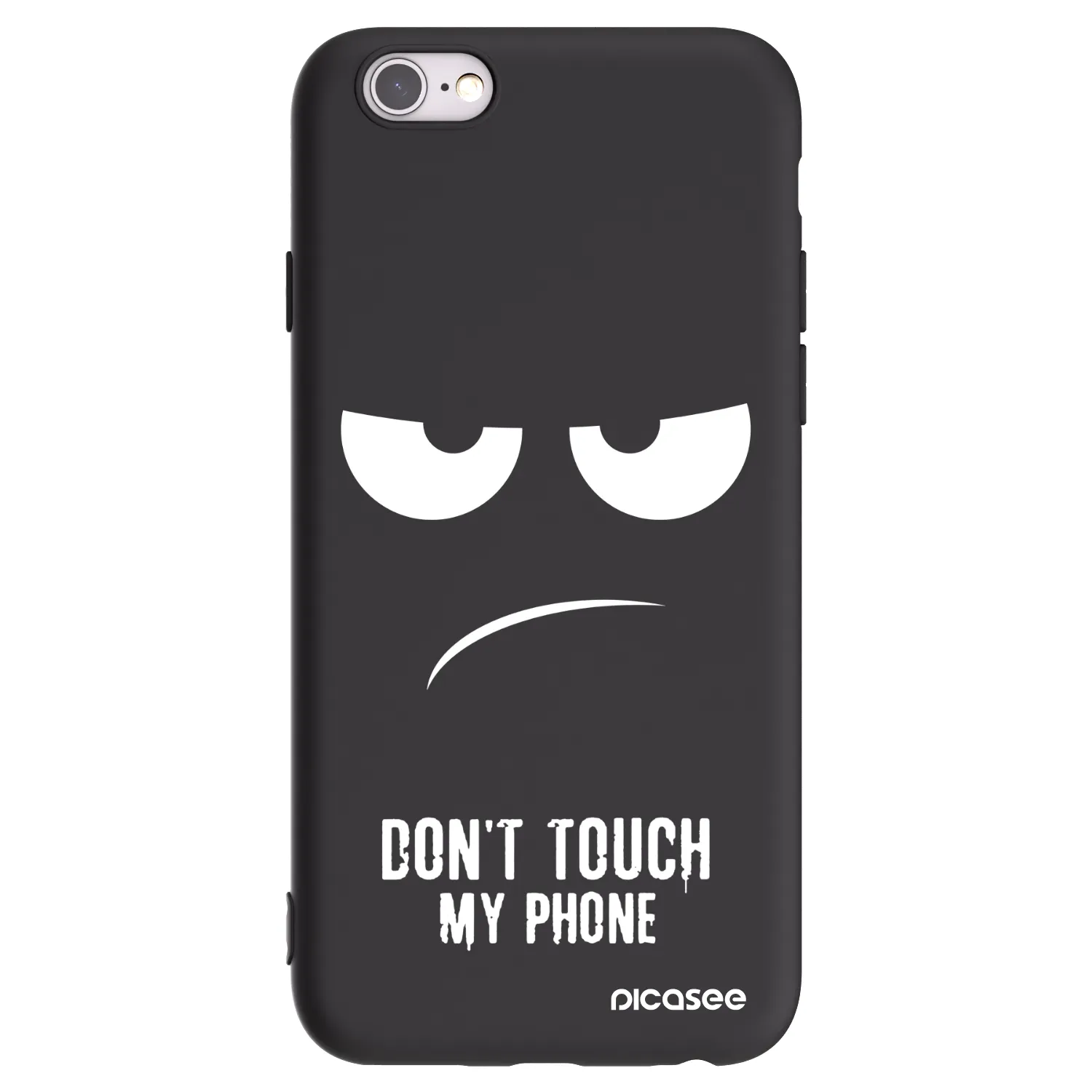 Picasee crna silikonska maskica za Apple iPhone 6/6S - Don't Touch My Phone