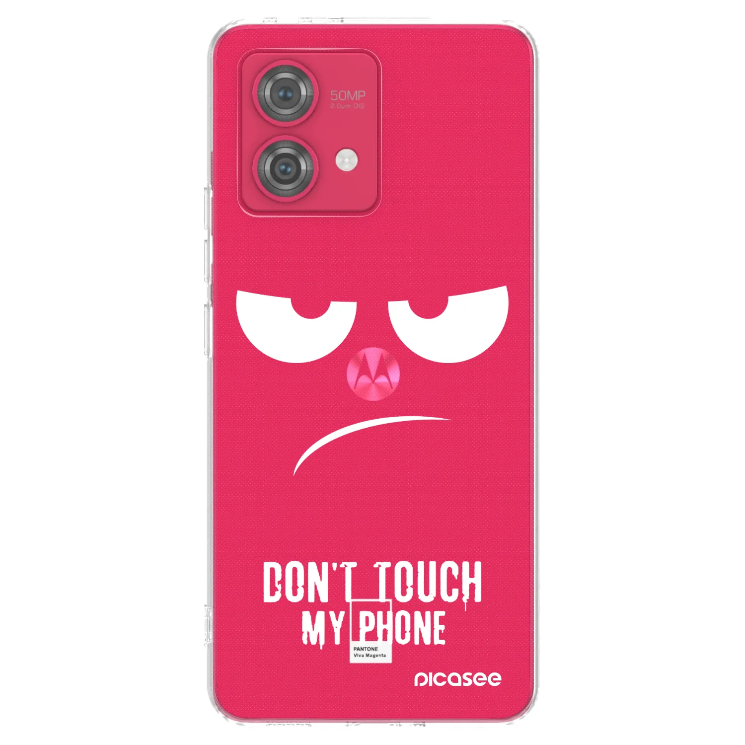 Picasee silikonska prozirna maskica za Motorola Moto G84 5G - Don't Touch My Phone