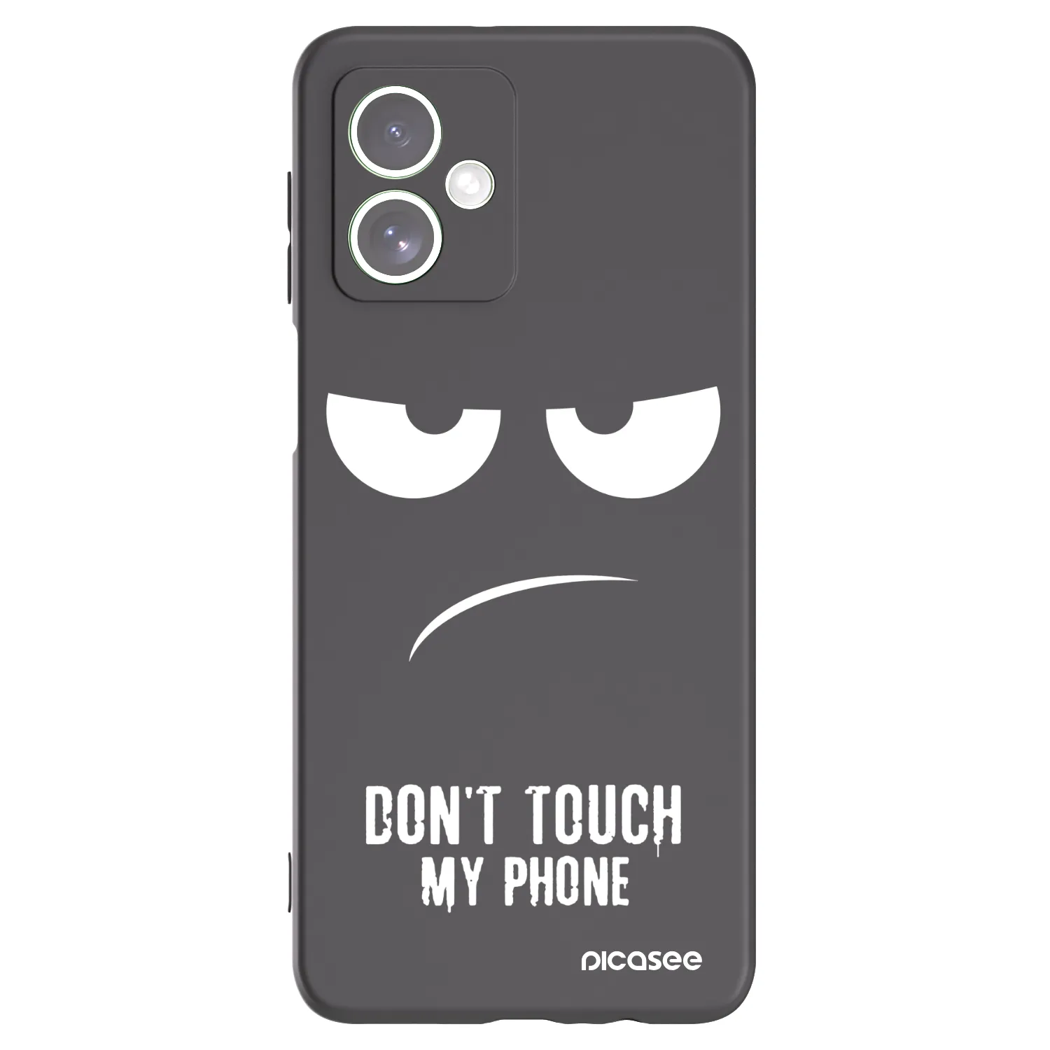 Picasee crna silikonska maskica za Motorola Moto G54 5G - Don't Touch My Phone