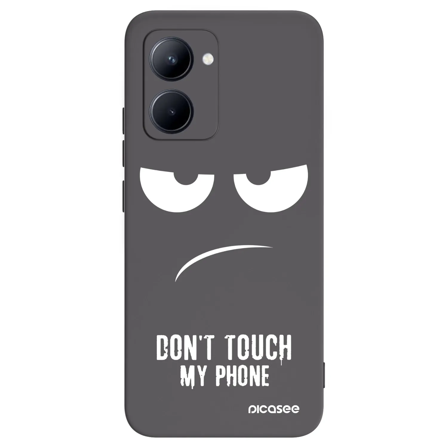 Picasee crna silikonska maskica za Realme C33 (2023) - Don't Touch My Phone