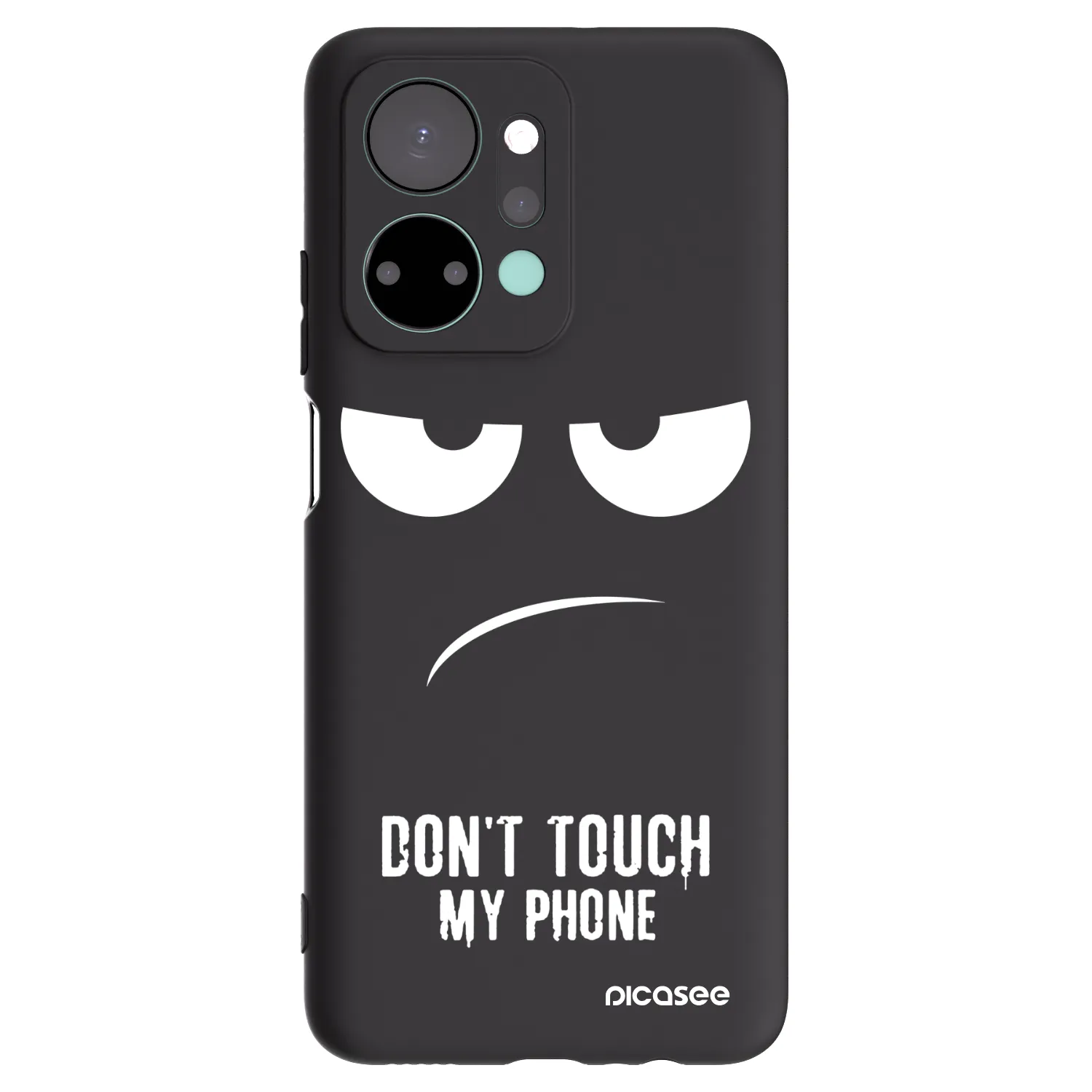 Picasee crna silikonska maskica za Honor X7a - Don't Touch My Phone