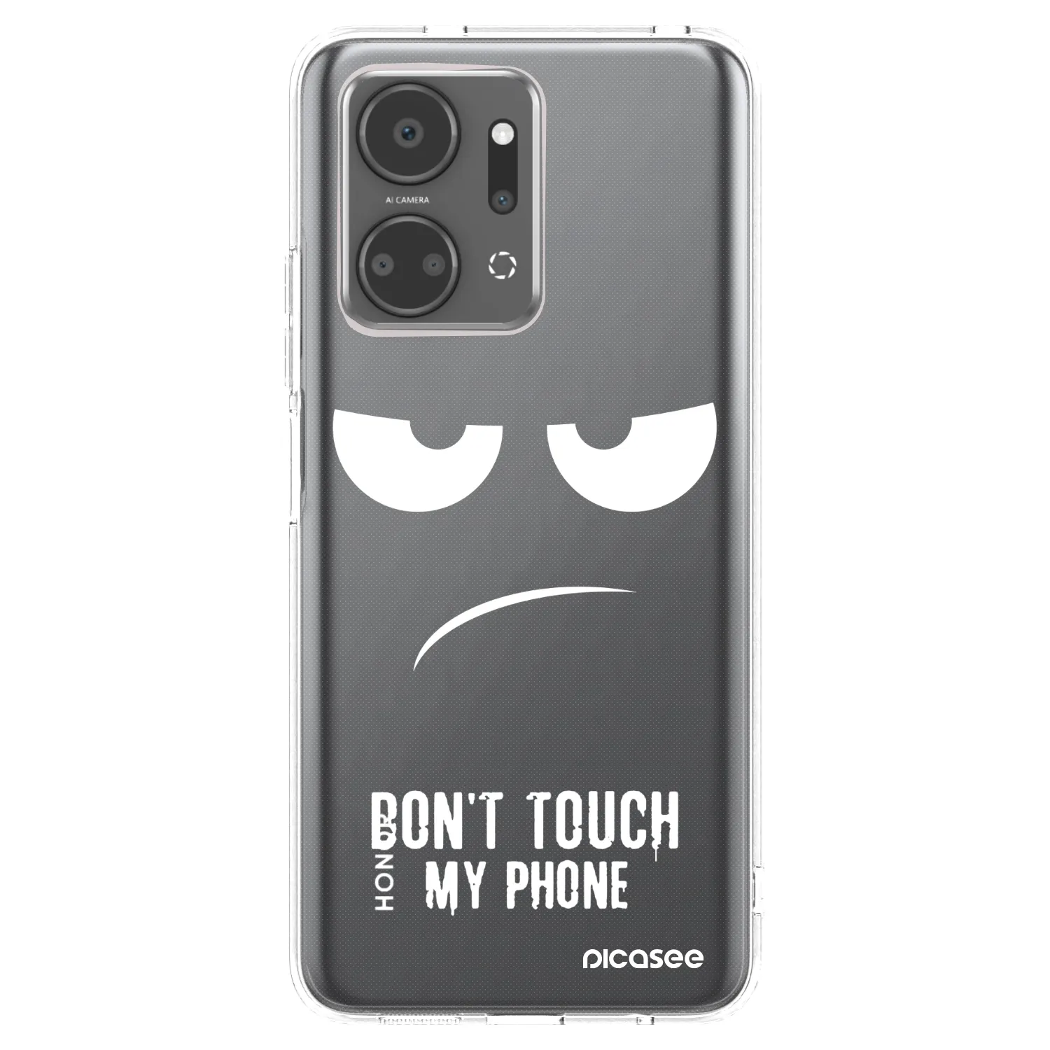 Picasee silikonska prozirna maskica za Honor X7a - Don't Touch My Phone