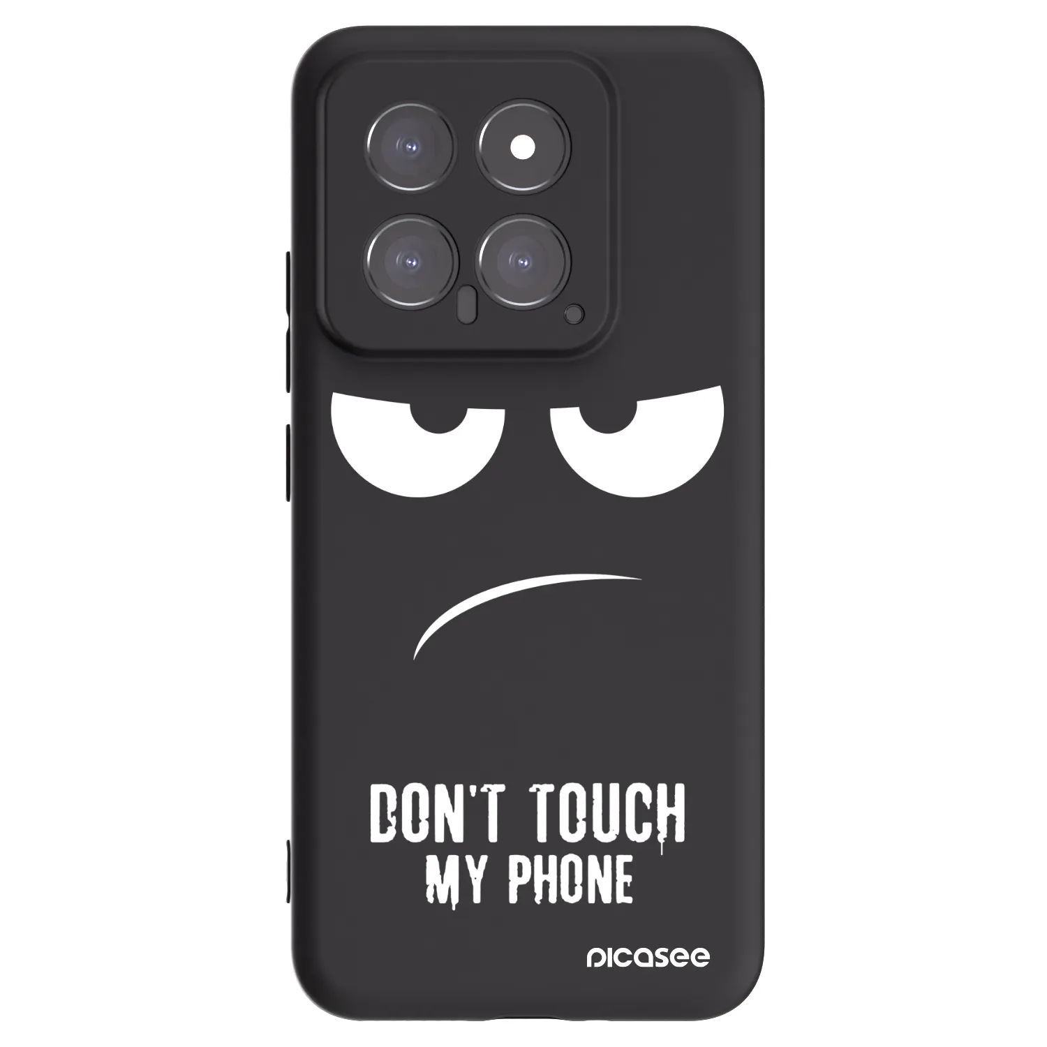 Picasee crna silikonska maskica za Xiaomi 14 - Don't Touch My Phone