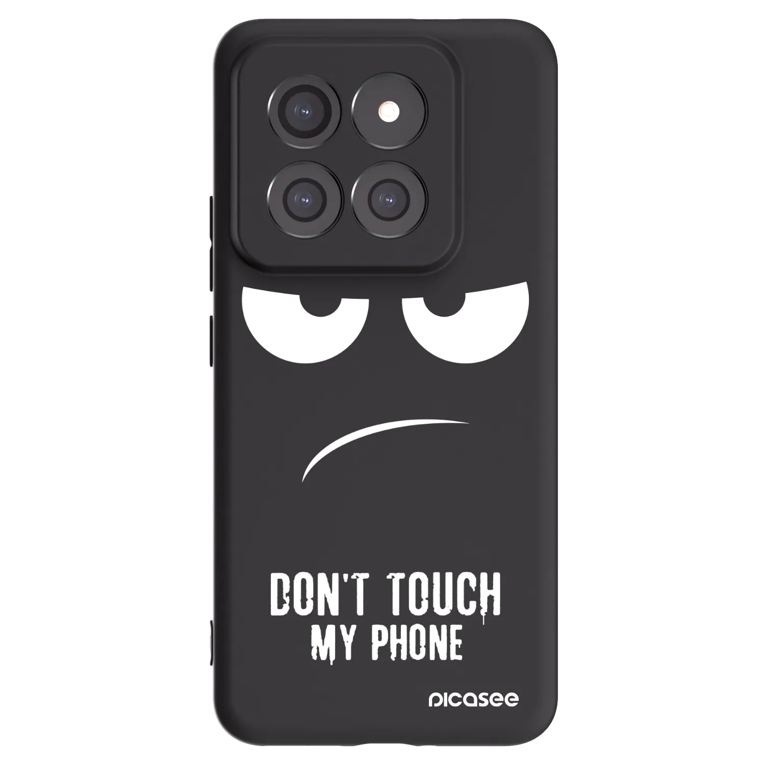 Picasee crna silikonska maskica za Xiaomi 14 Pro - Don't Touch My Phone