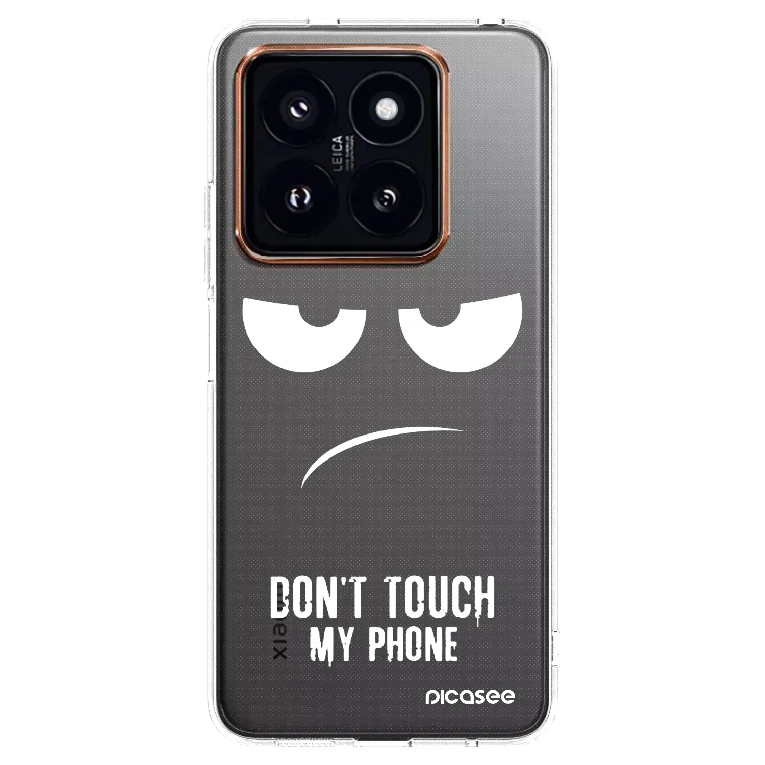Picasee silikonska prozirna maskica za Xiaomi 14 Pro - Don't Touch My Phone