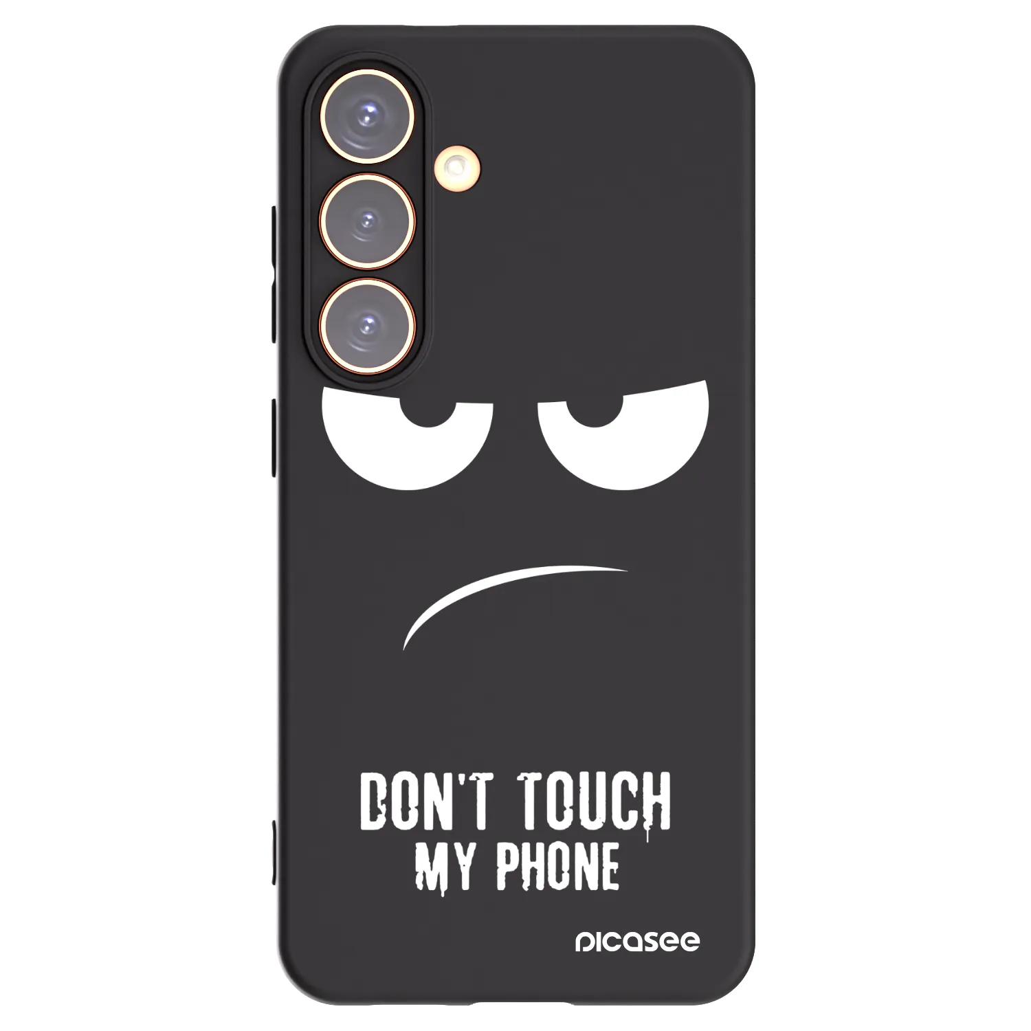 Picasee crna silikonska maskica za Samsung Galaxy S24 S921B 5G - Don't Touch My Phone