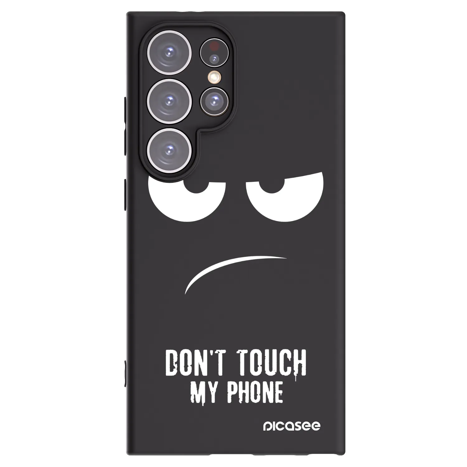 Picasee crna silikonska maskica za Samsung Galaxy S24 Ultra S928B 5G - Don't Touch My Phone