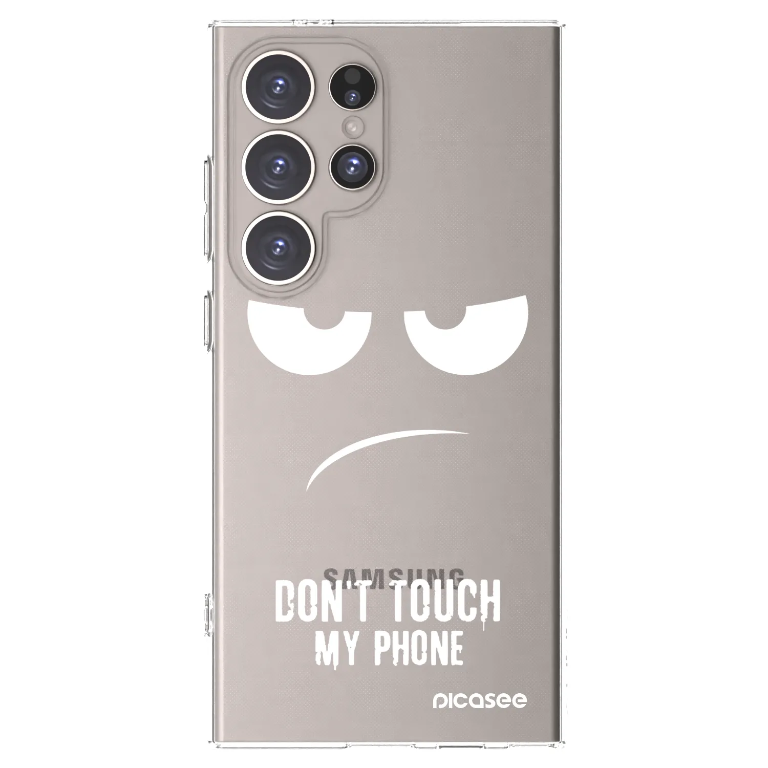 Picasee silikonska prozirna maskica za Samsung Galaxy S24 Ultra S928B 5G - Don't Touch My Phone