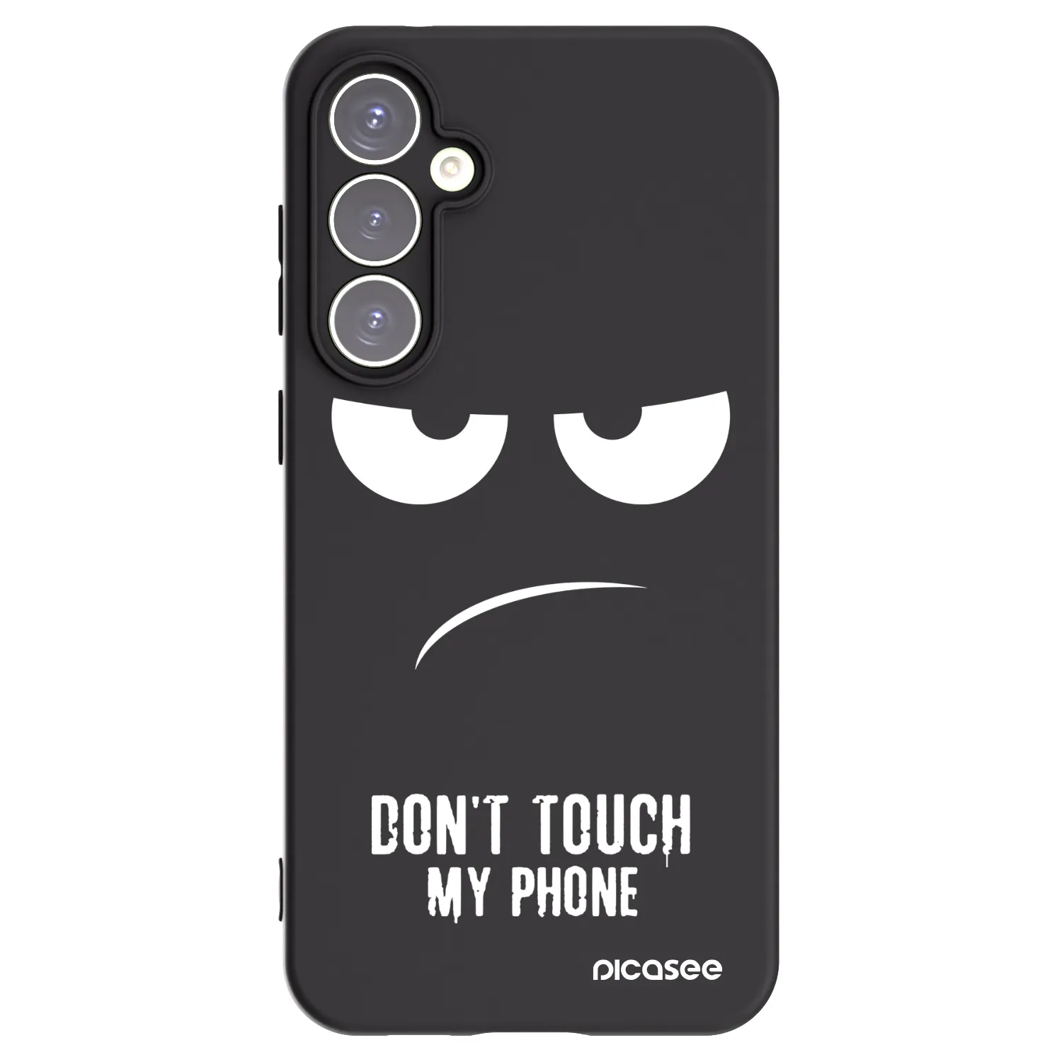 Picasee crna silikonska maskica za Samsung Galaxy S23 FE S711B - Don't Touch My Phone