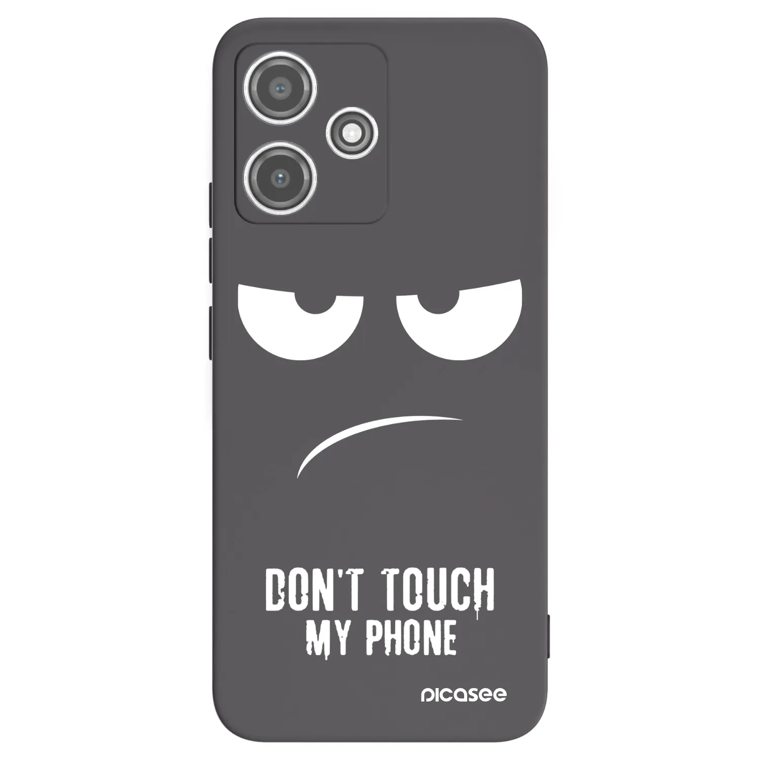 Picasee crna silikonska maskica za Xiaomi Redmi 12 5G - Don't Touch My Phone