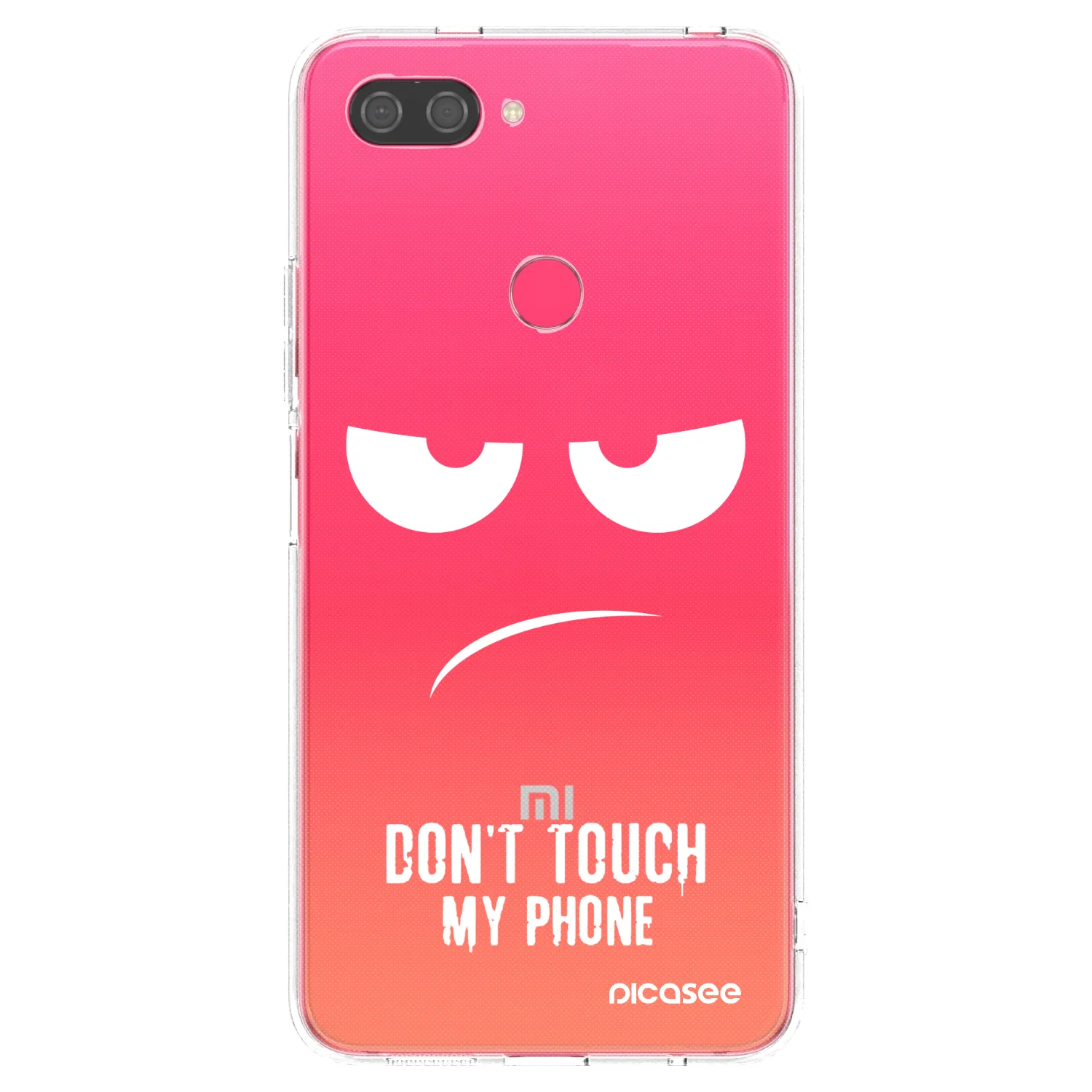 Picasee silikonska prozirna maskica za Xiaomi Mi 8 Lite - Don't Touch My Phone