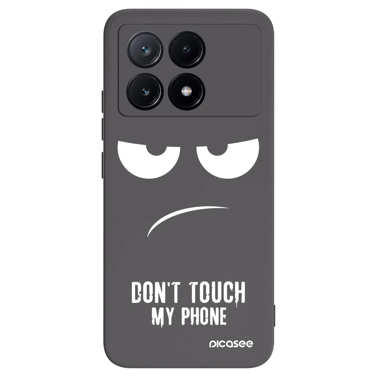 Picasee crna silikonska maskica za Xiaomi Poco X6 Pro - Don't Touch My Phone