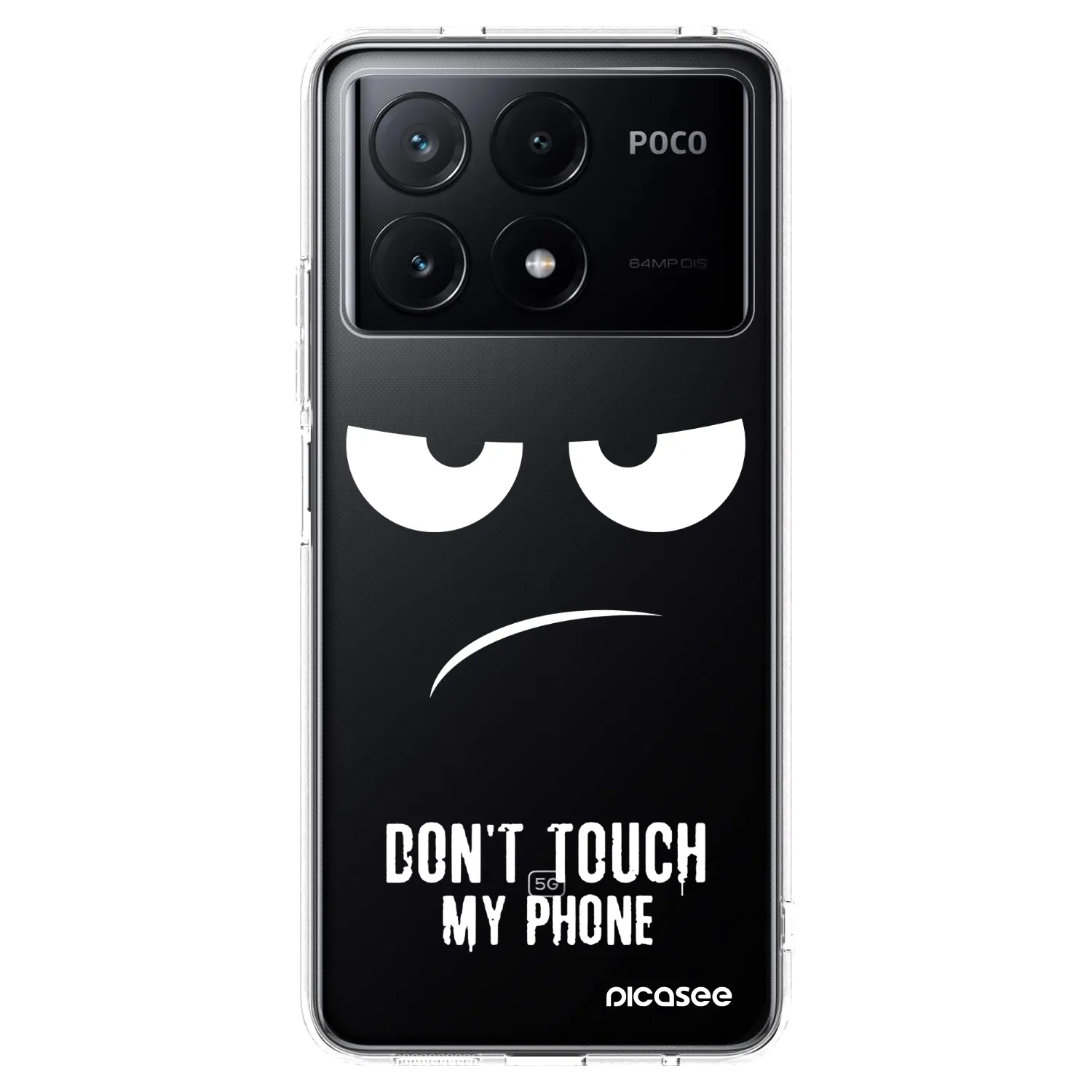 Picasee silikonska prozirna maskica za Xiaomi Poco X6 Pro - Don't Touch My Phone