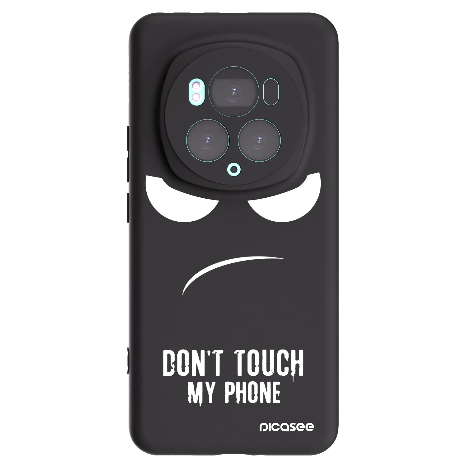 Picasee crna silikonska maskica za Honor Magic6 Pro - Don't Touch My Phone