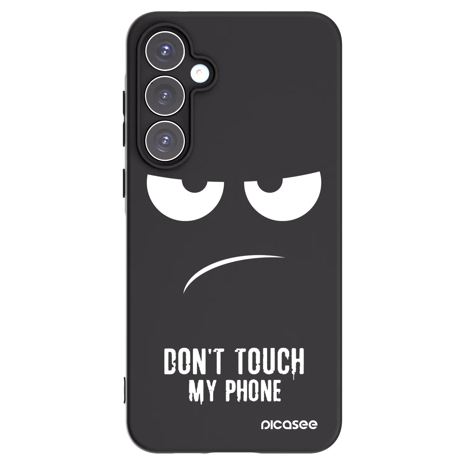 Picasee crna silikonska maskica za Samsung Galaxy A55 5G A556B - Don't Touch My Phone