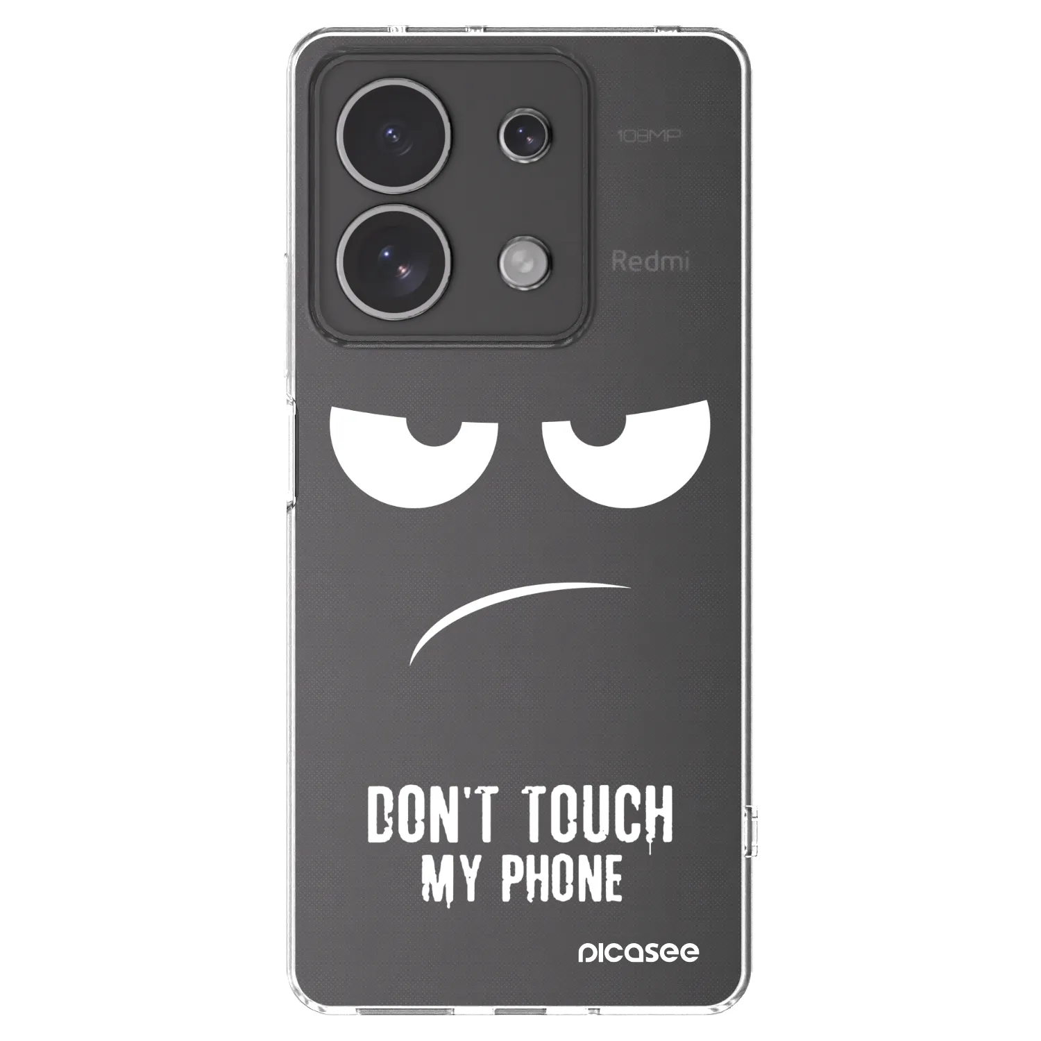 Picasee silikonska prozirna maskica za Xiaomi Redmi Note 13 4G - Don't Touch My Phone