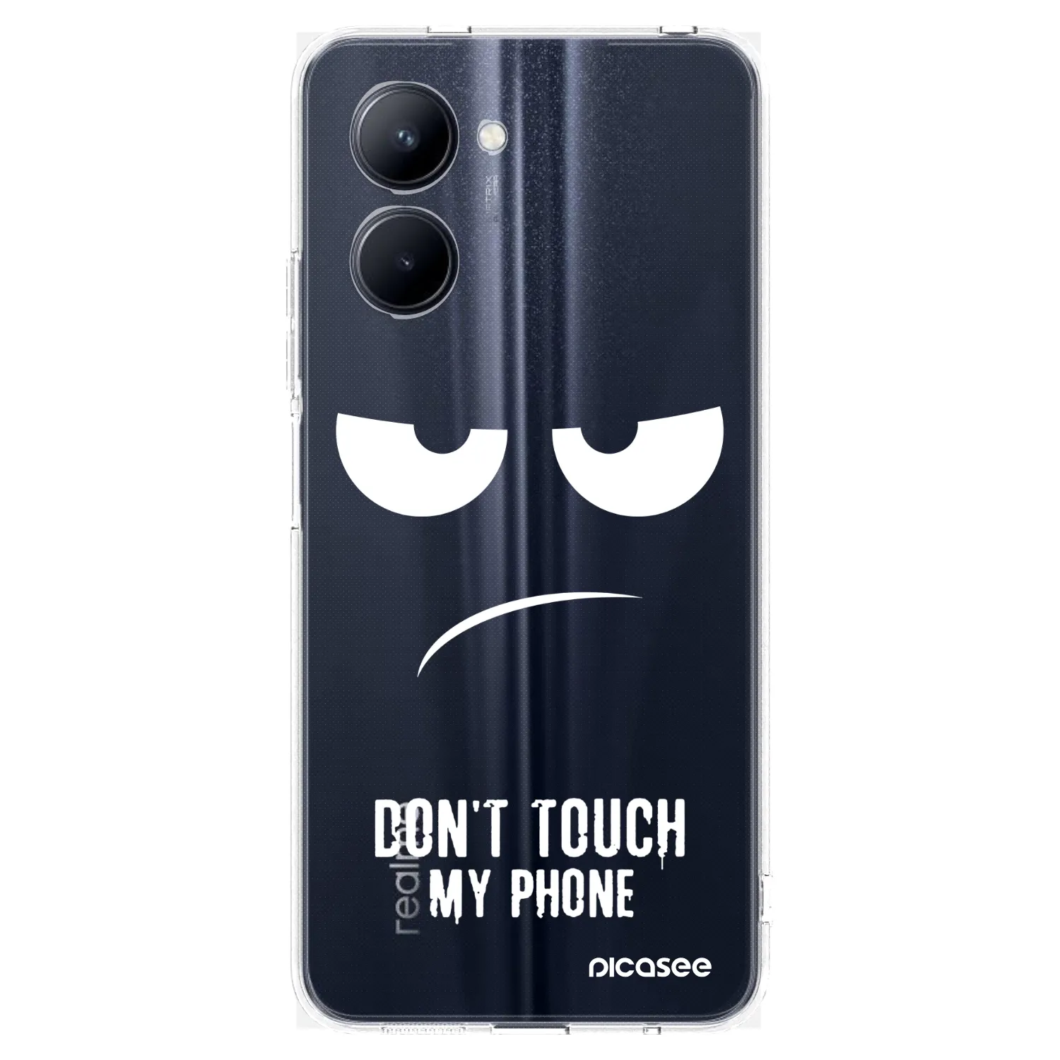 Picasee silikonska prozirna maskica za Realme C33 (2023) - Don't Touch My Phone